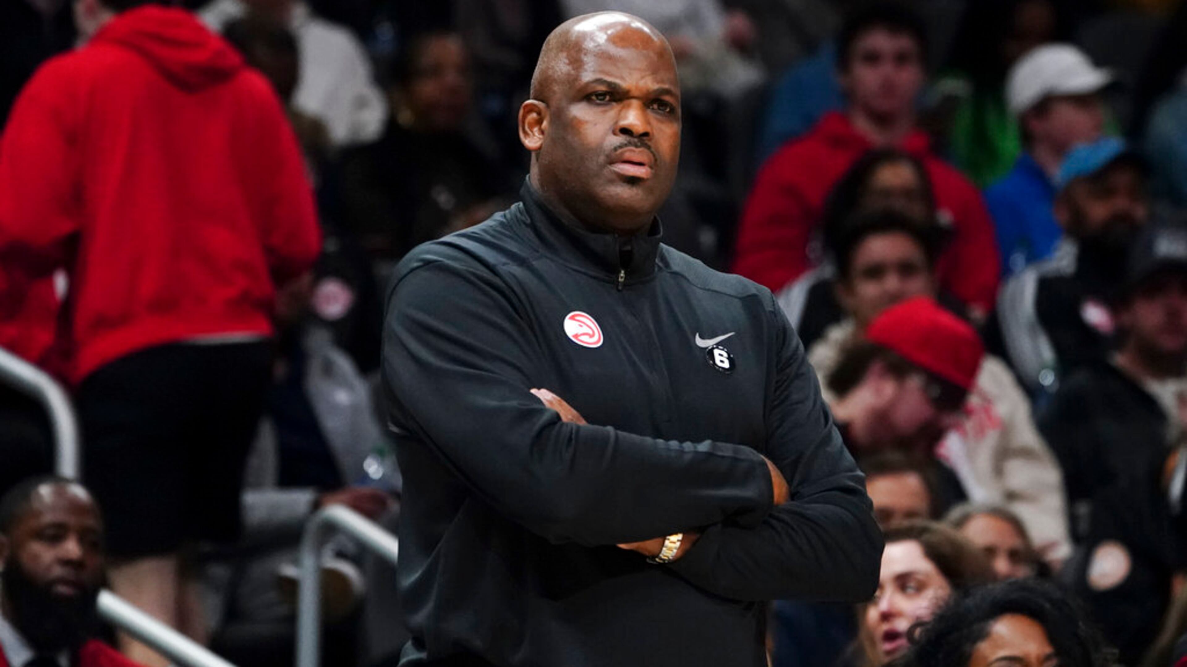 Hawks coach Nate McMillan has made some questionable decisions this season. (AP Photo/John Bazemore)