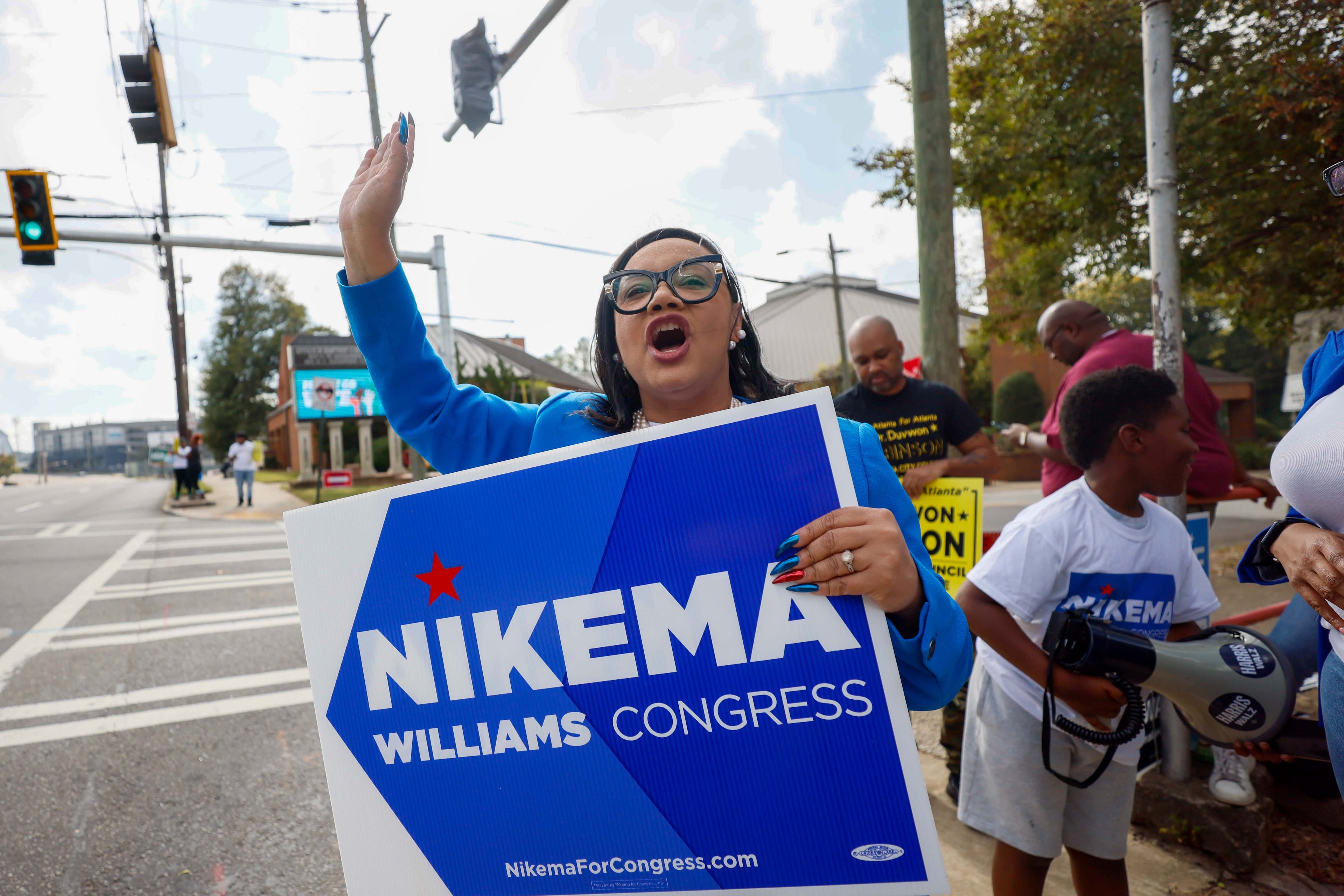U.S. Rep. Nikema Williams, D-Atlanta, campaigned in Atlanta on Election Day. She won her reelection bid.