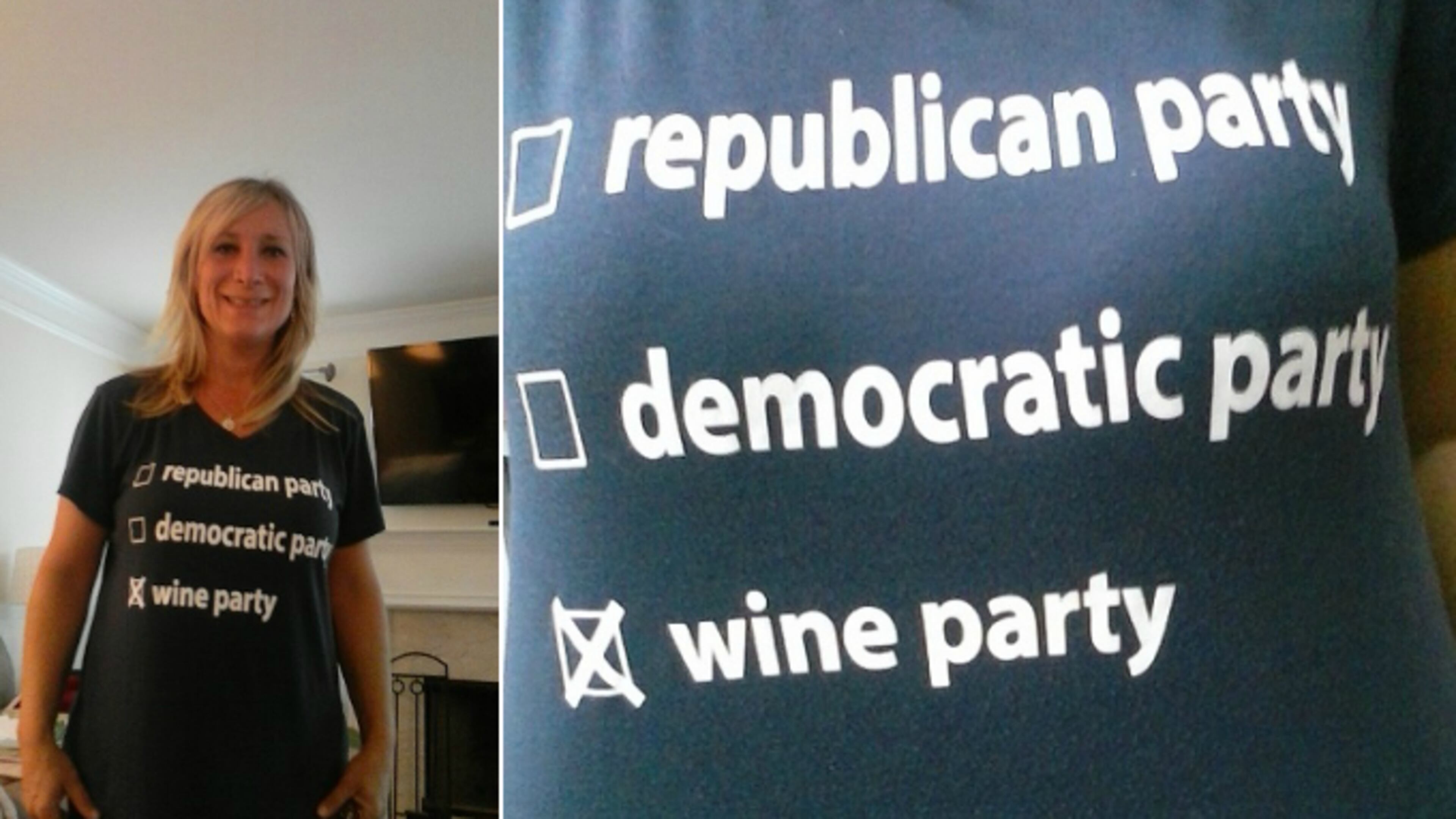 Joanna Chesley of Forsyth County encountered problems at the polls for wearing this t-shirt on Election Day 2016.