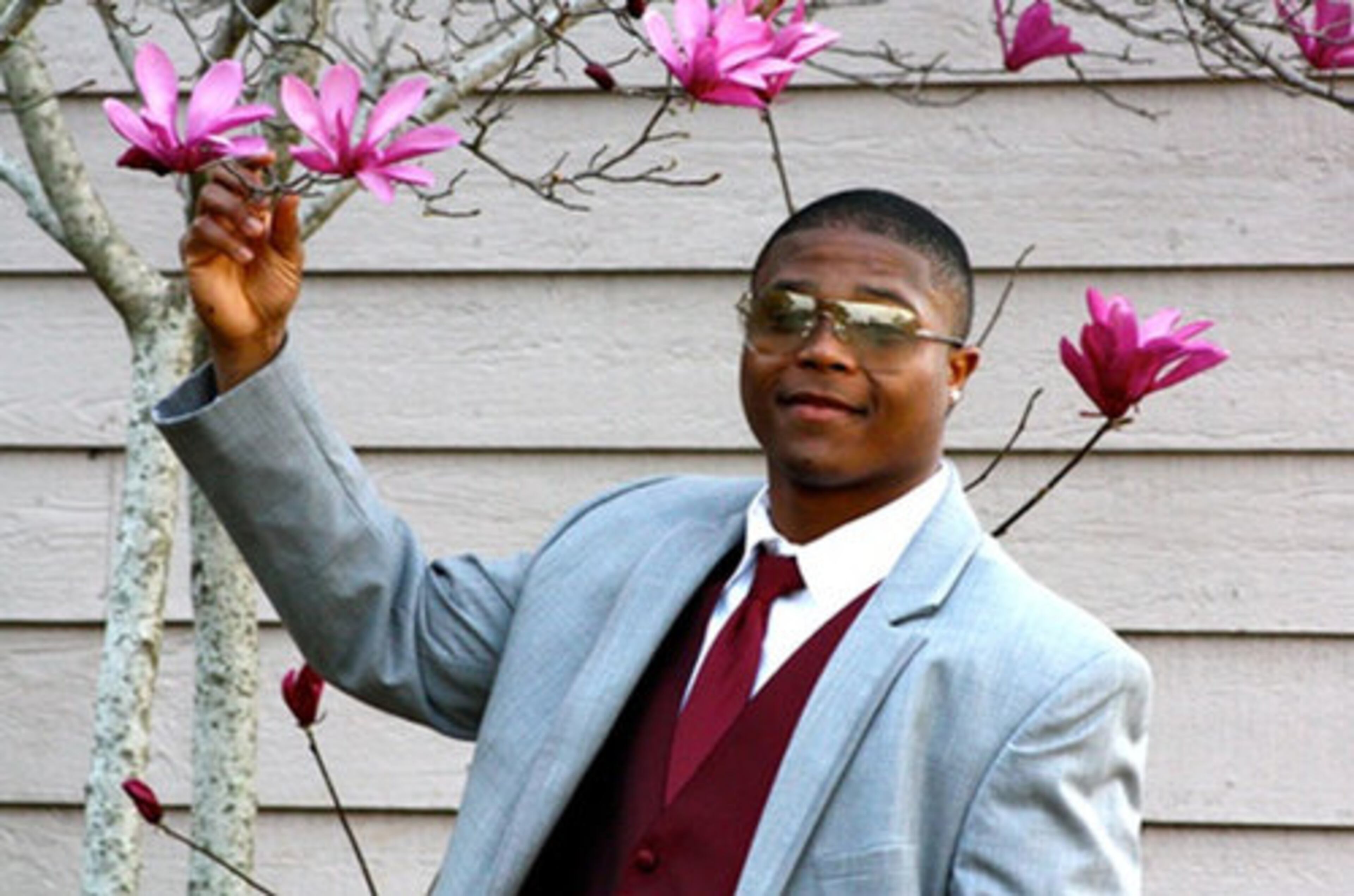 Demetrius looking dapper before the Kell High School prom.