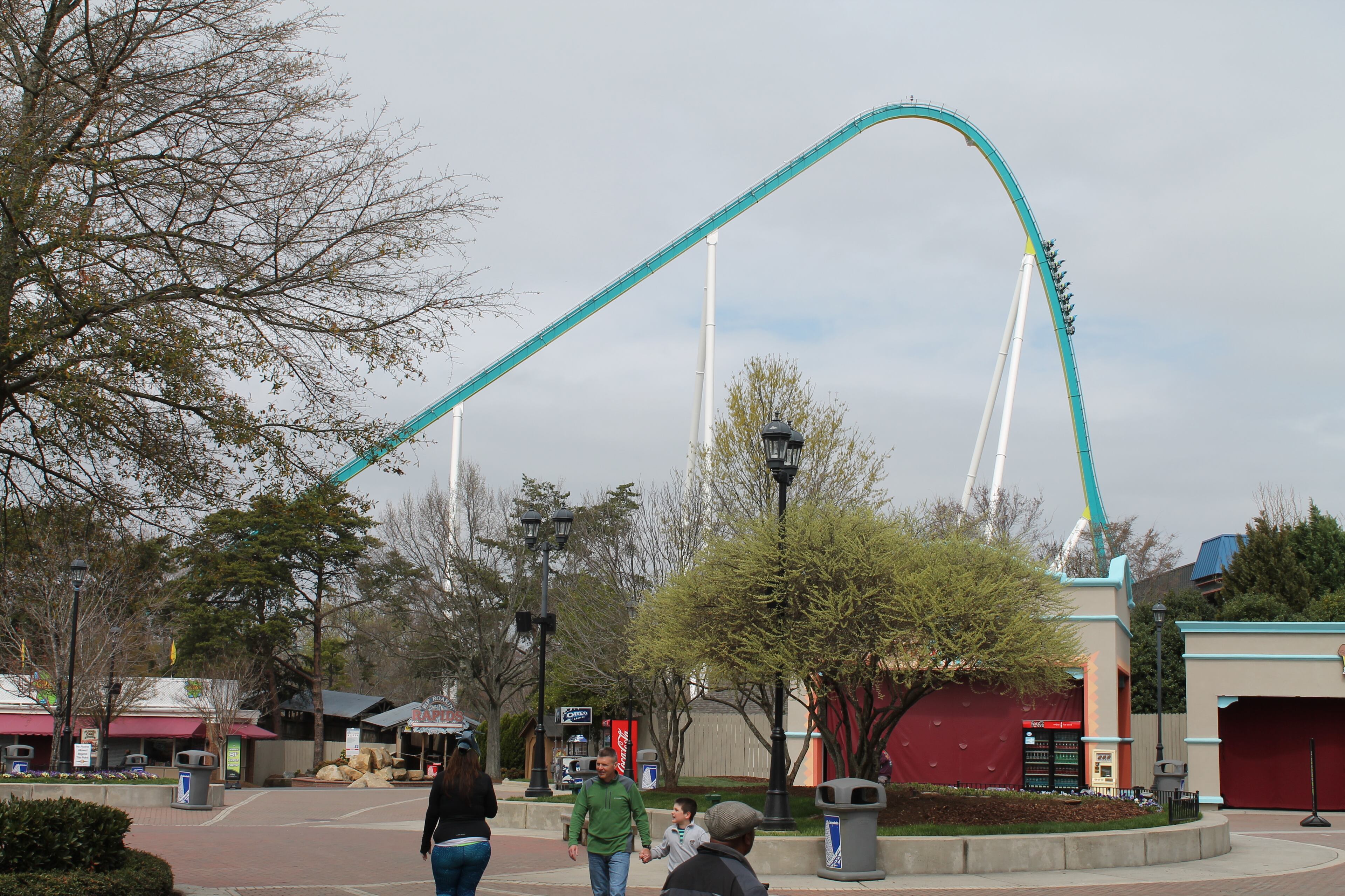 Fury 325, the new roller coaster at Carowinds in Charlotte, N.C., soars skyward. The ride is 325 feet tall, making it the fifth tallest on Earth, and reaches speeds of 95 mph. TOM KELLEY/TKELLEY@AJC.COM