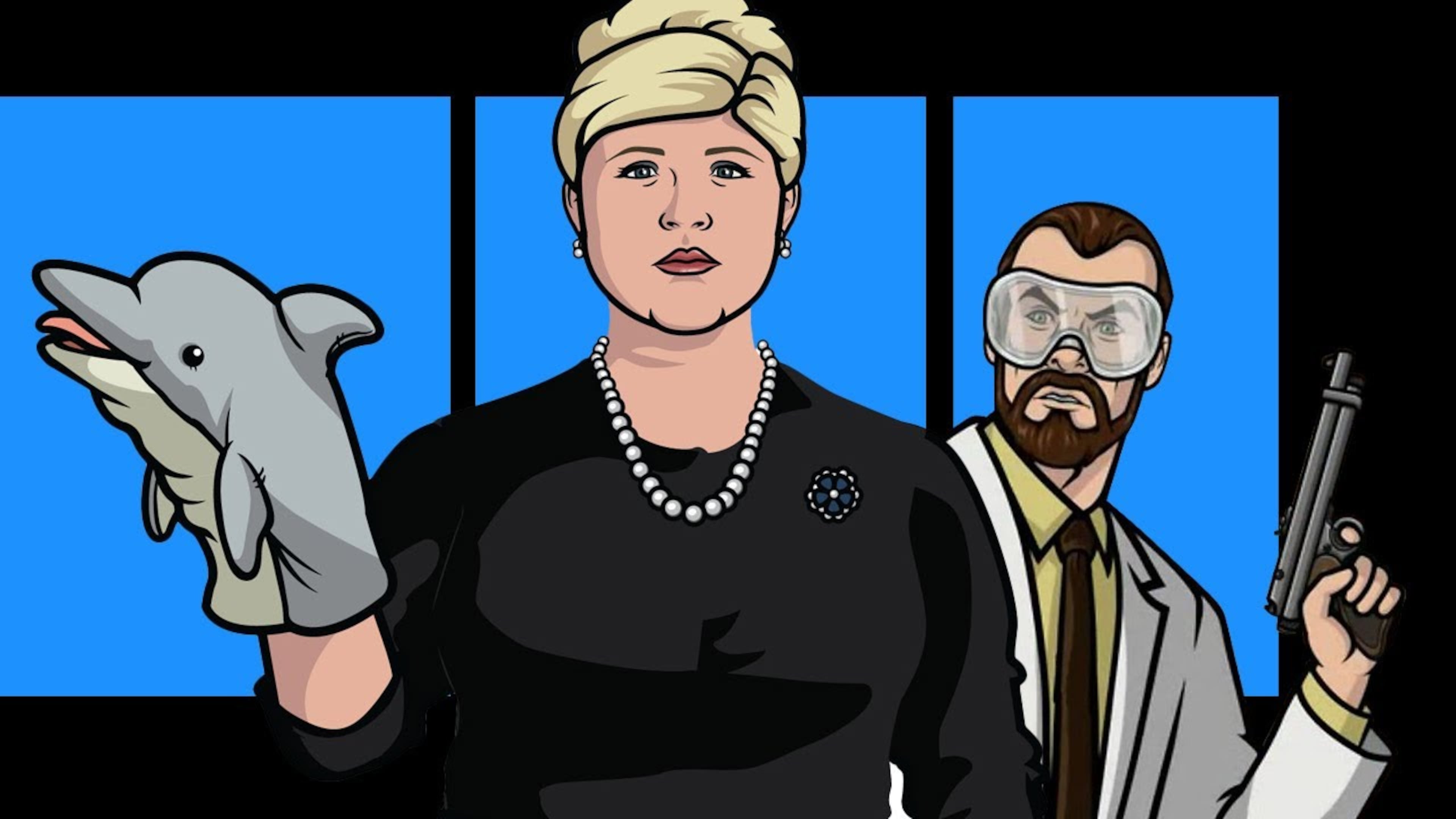 Pam and Dr. Krieger of "Archer" are played by two long-time Atlantans. CREDIT: FX