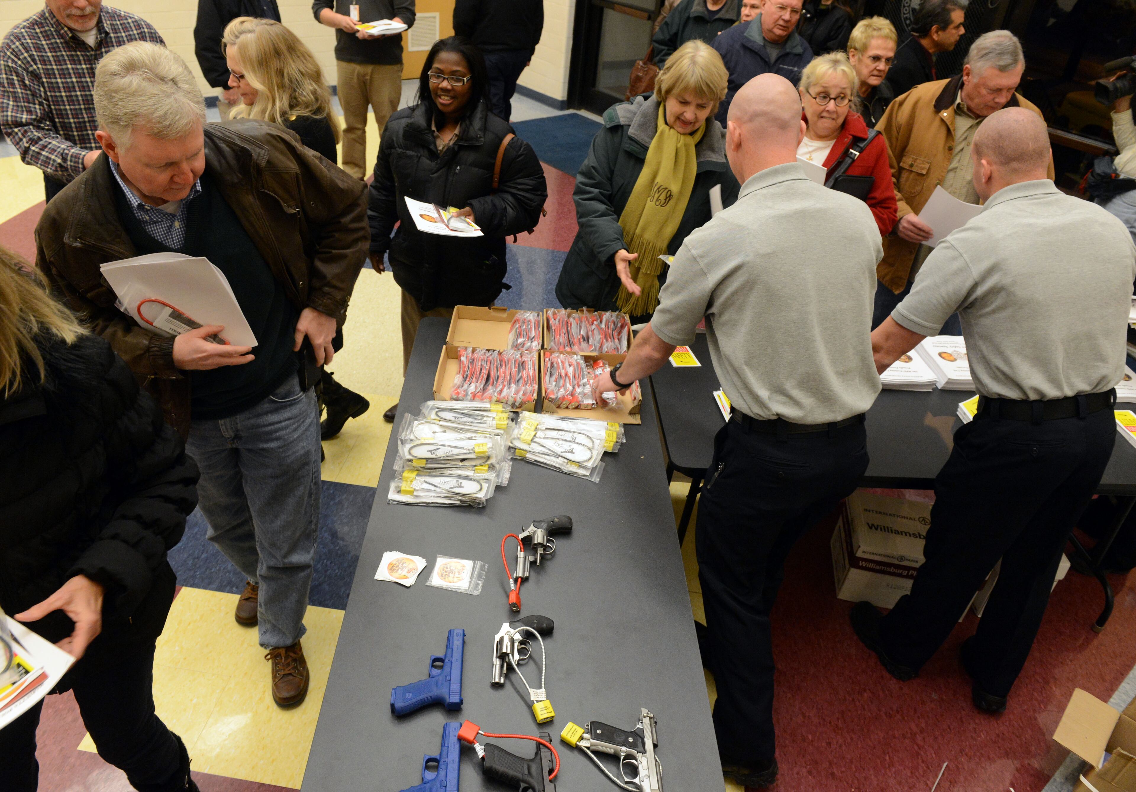 Gun safety information and safely locks were available for attendees.