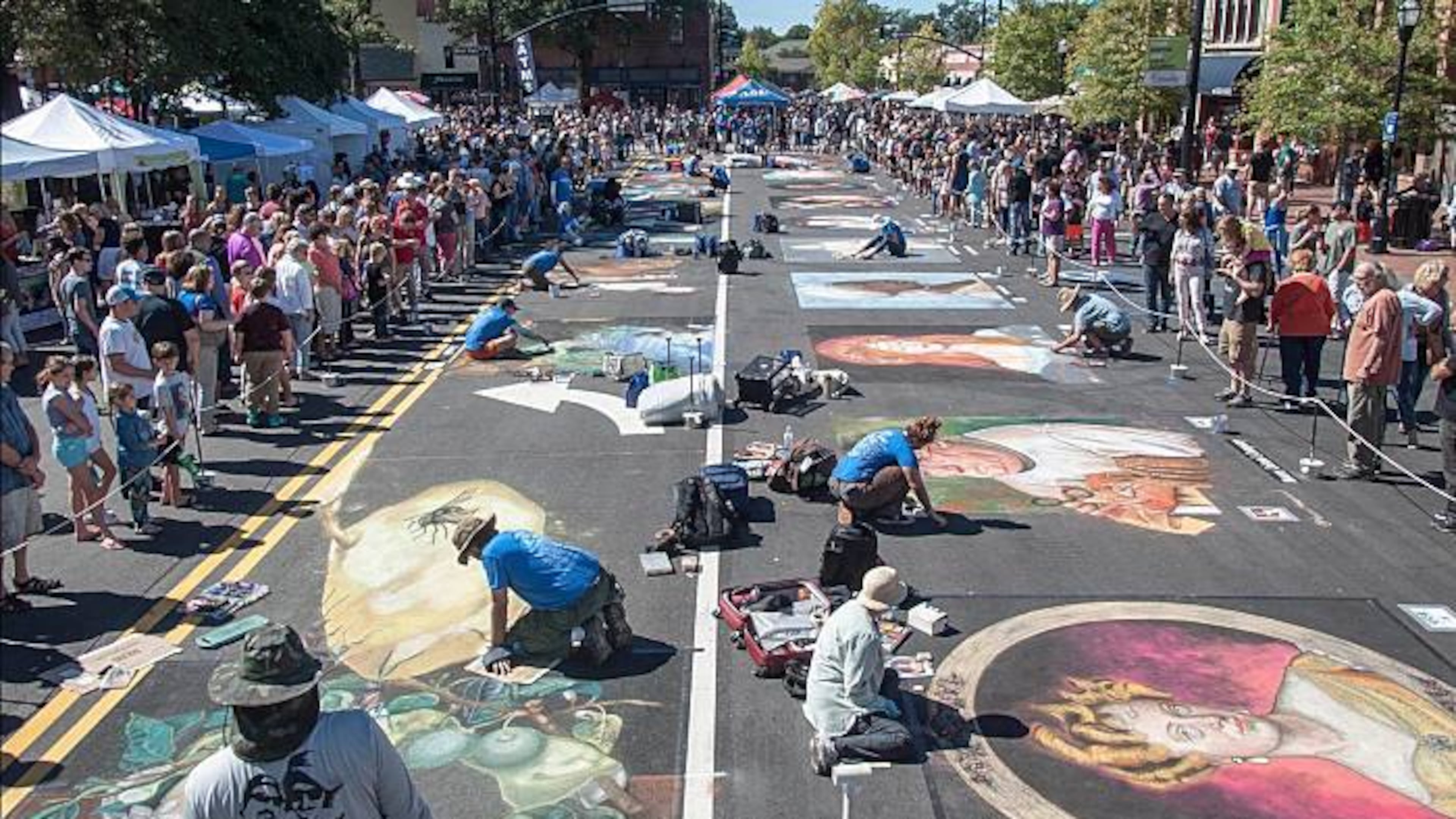 Professional artists will chalk the streets of Marietta at Chalktoberfest