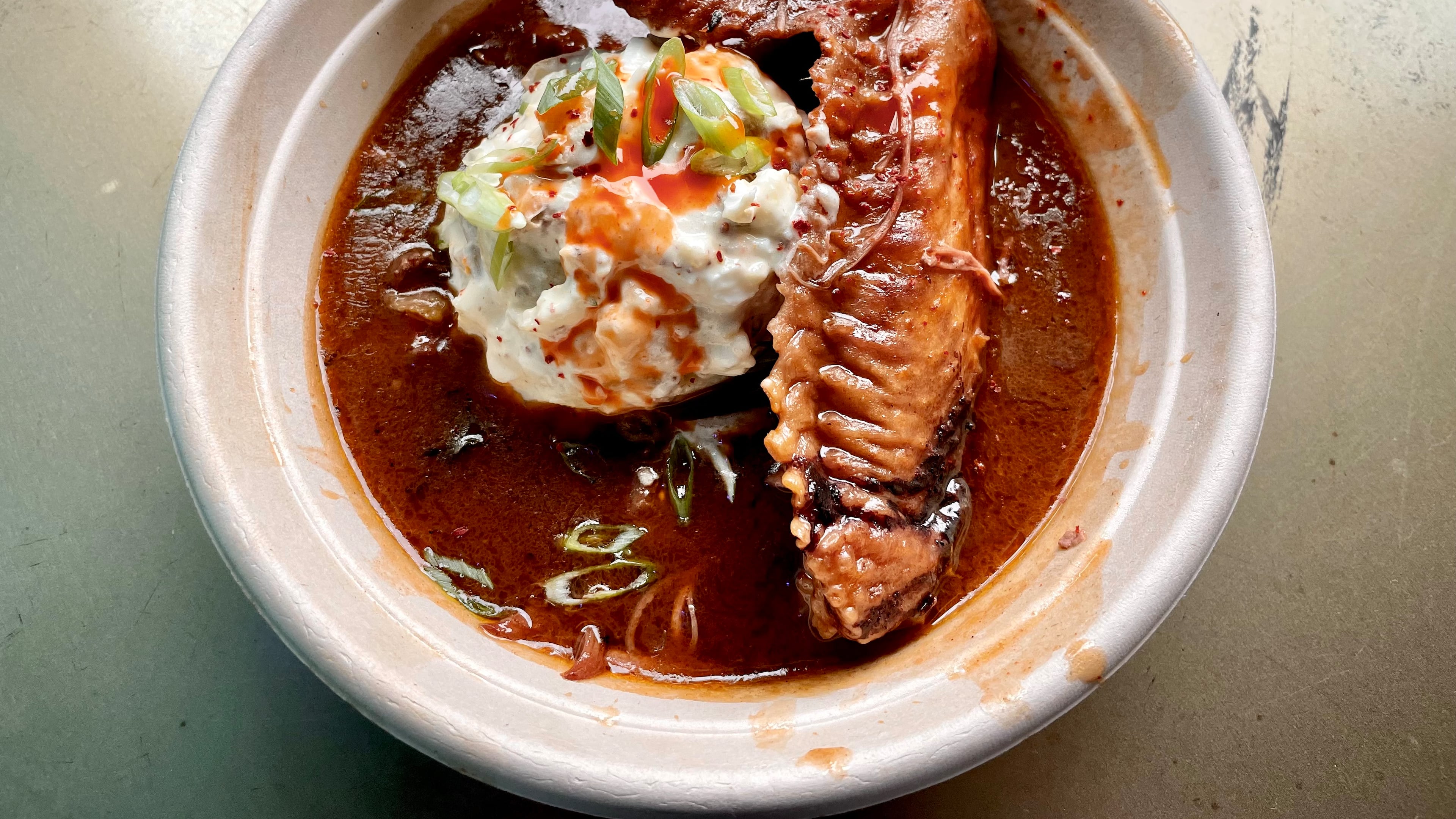 You can get smoked turkey gumbo at Gene’s in East Lake. (Angela Hansberger for The Atlanta Journal-Constitution)