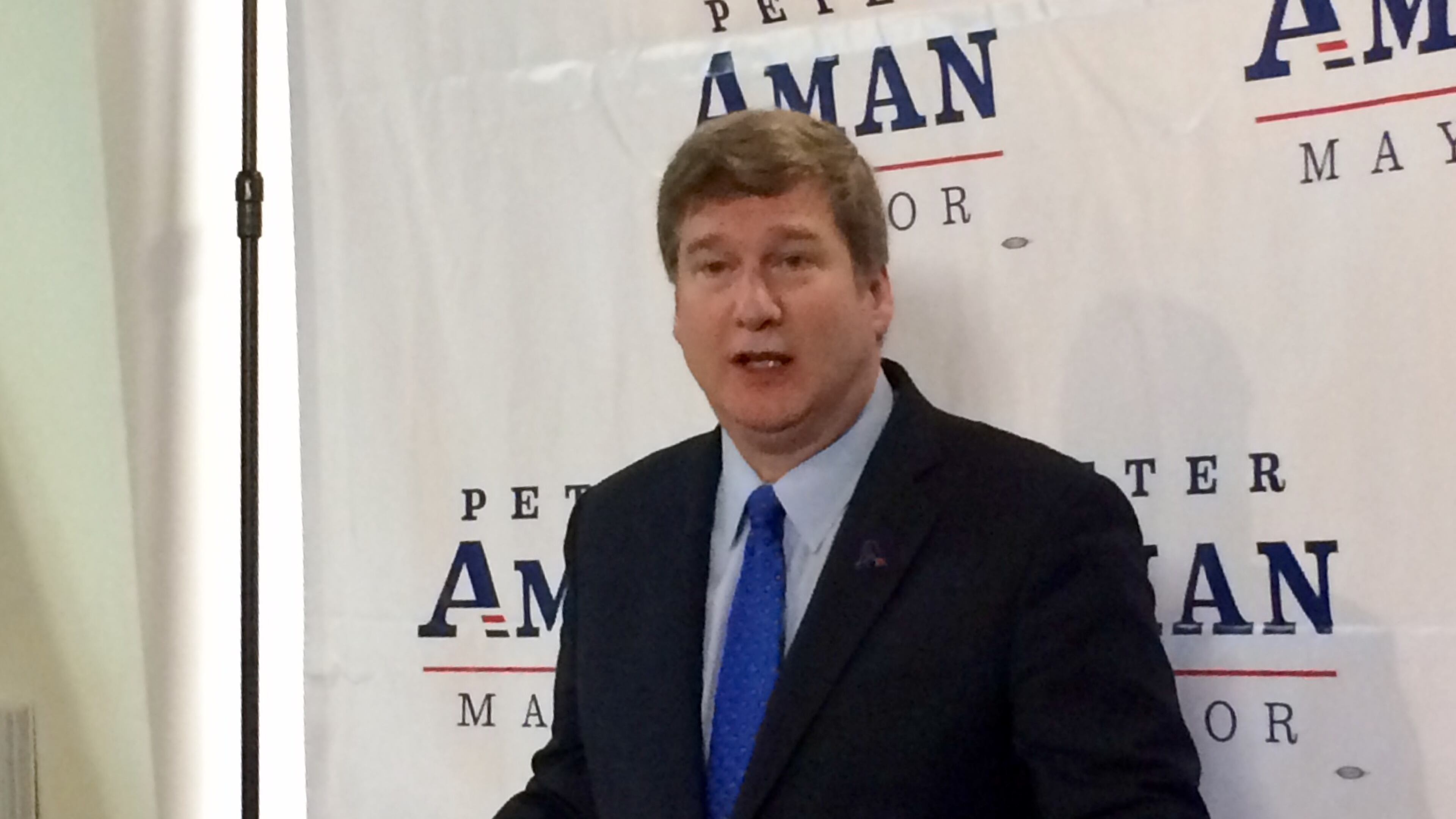 Atlanta mayoral candidate Peter Aman speaks during a press conference Wednesday, Oct. 4, 2017, on city ethics. J. SCOTT TRUBEY/STRUBEY@AJC.COM