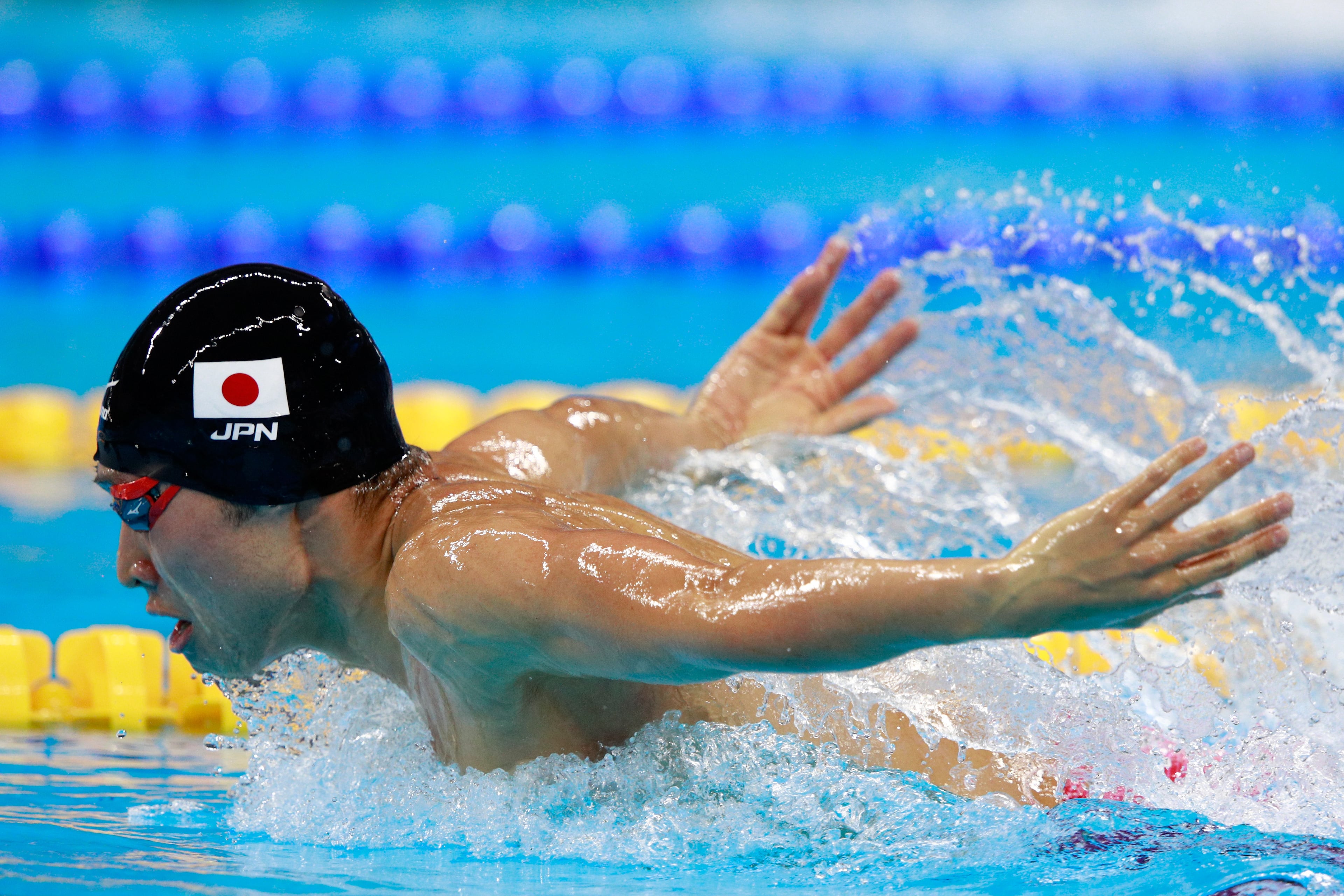 RIO DE JANEIRO, BRAZIL - AUGUST 06: Kosuke Hagino of Japan competes in heat three of the Men's 400m Individual Medley on Day 1 of the Rio 2016 Olympic Games at the Olympic Aquatics Stadium on on August 6, 2016 in Rio de Janeiro, Brazil. (Photo by Adam Pretty/Getty Images)