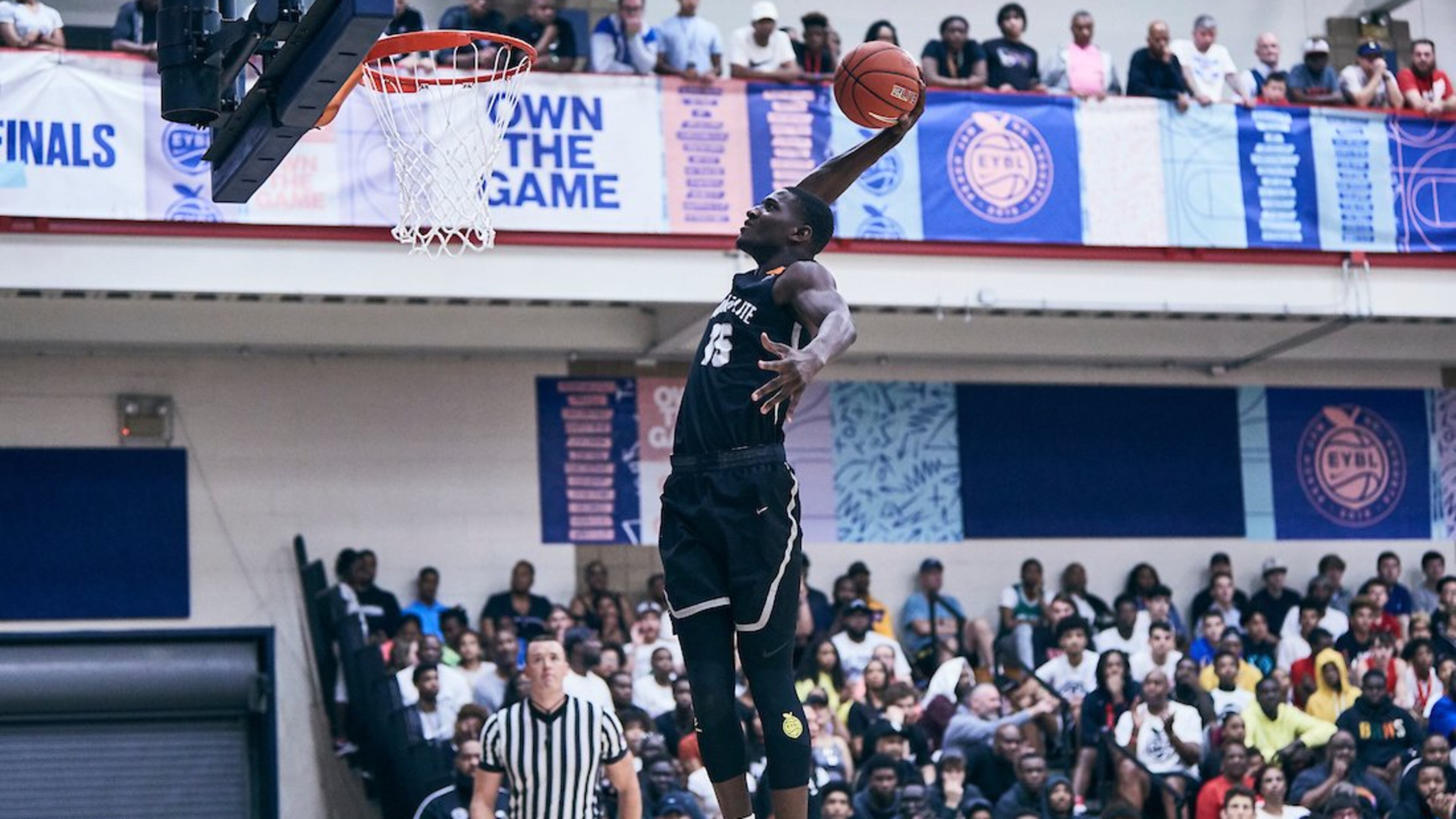 Michael Peake goes up for a dunk during last week's Peach Jam tournament in Augusta. The 6-7 forward committed to Georgia shortly afterward and will enroll next week.