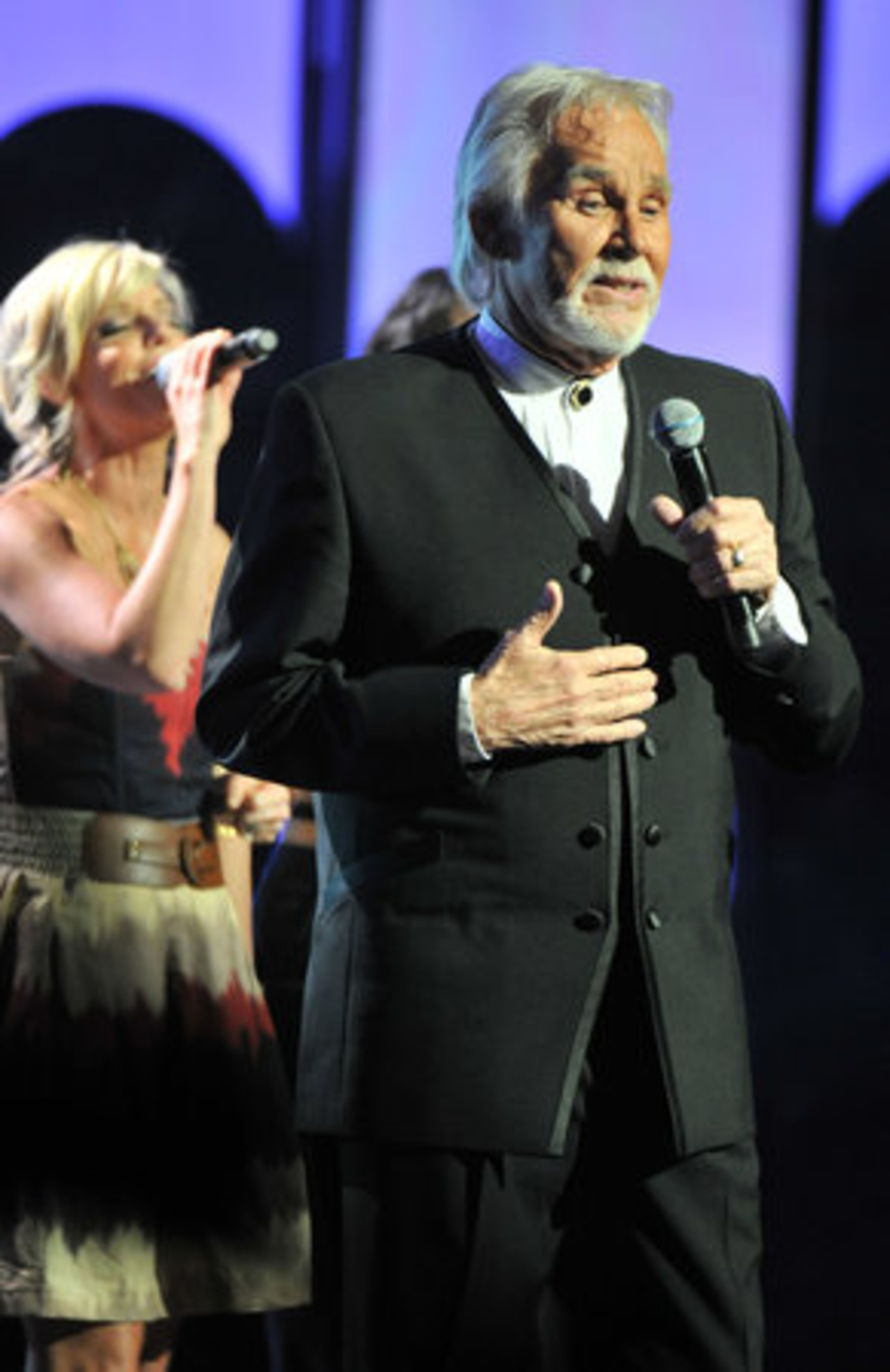 Kenny Rogers performs during the 42nd Annual Dove Awards.