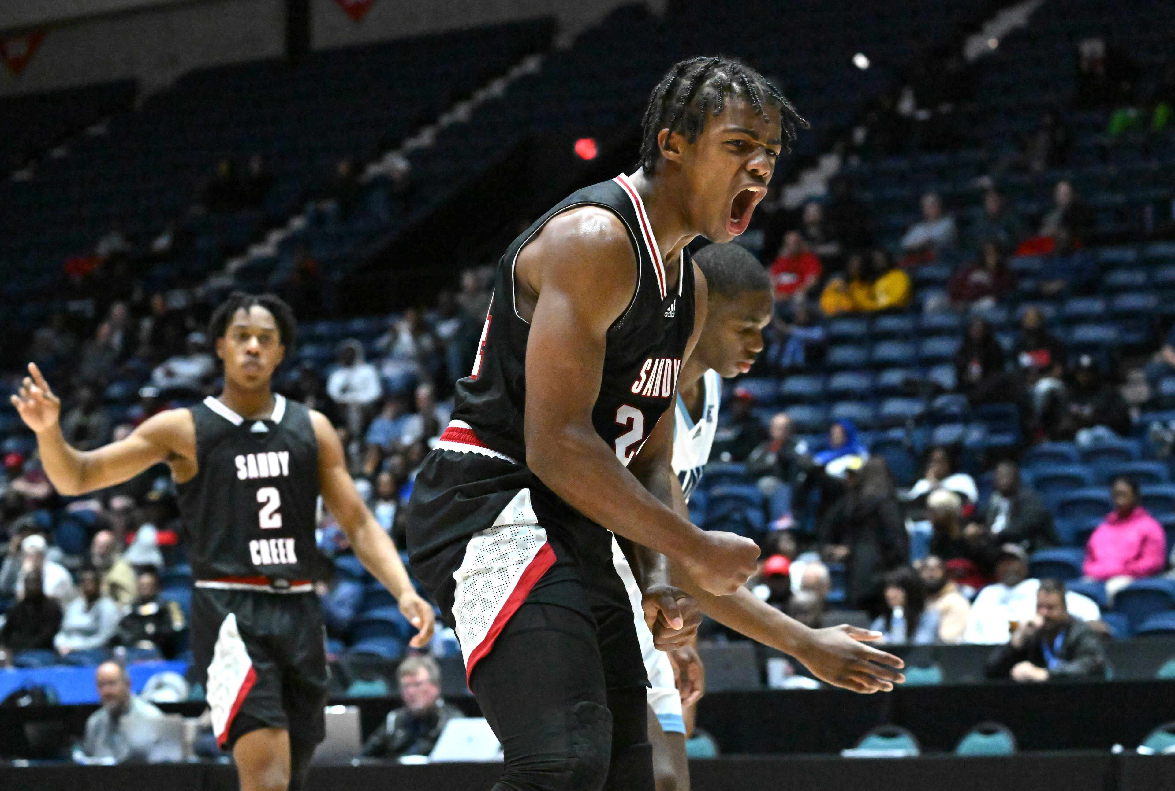 Sandy Creek's P.J. Green (24) is fired up. (Hyosub Shin / Hyosub.Shin@ajc.com)