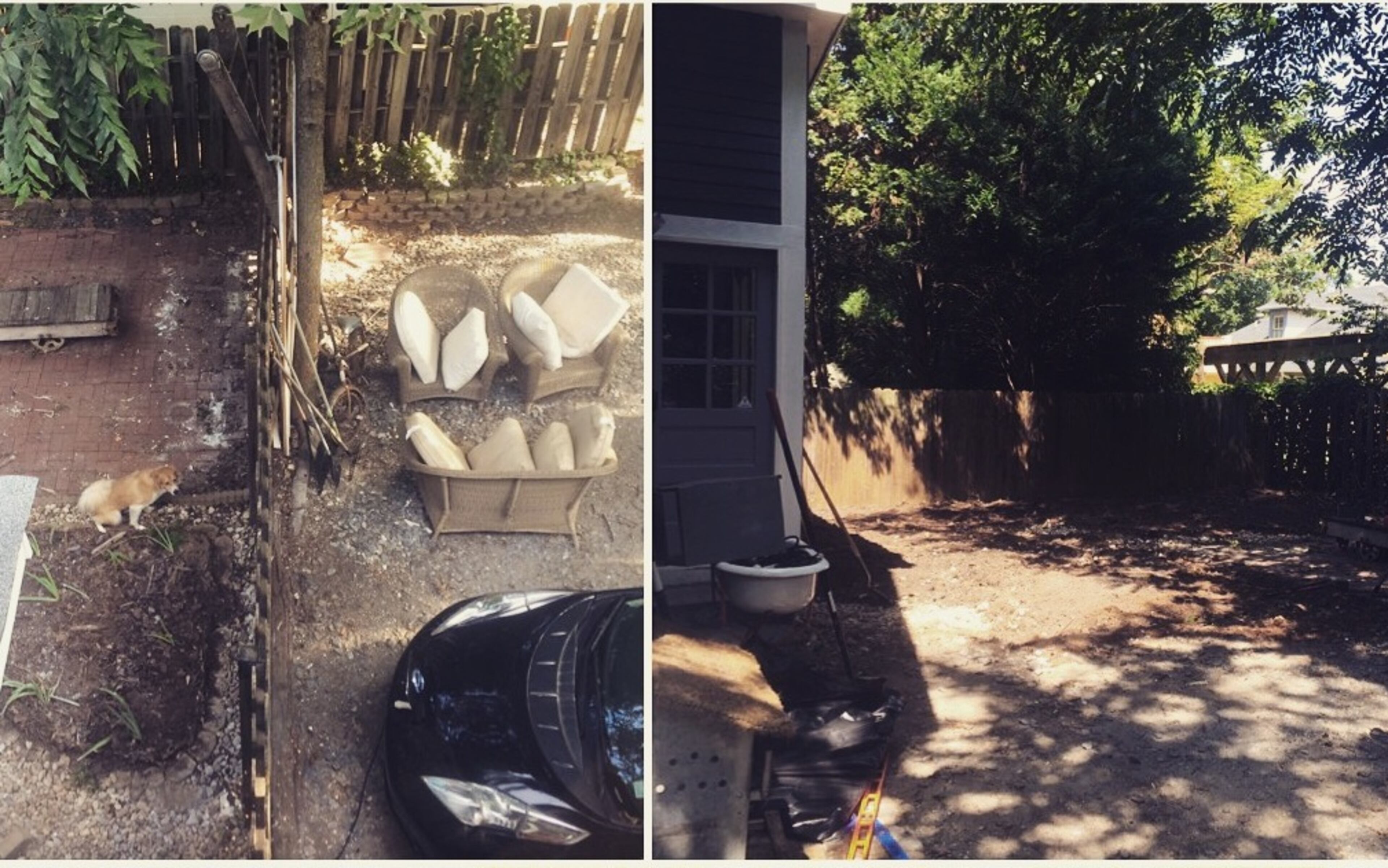 The backyard, before renovations.