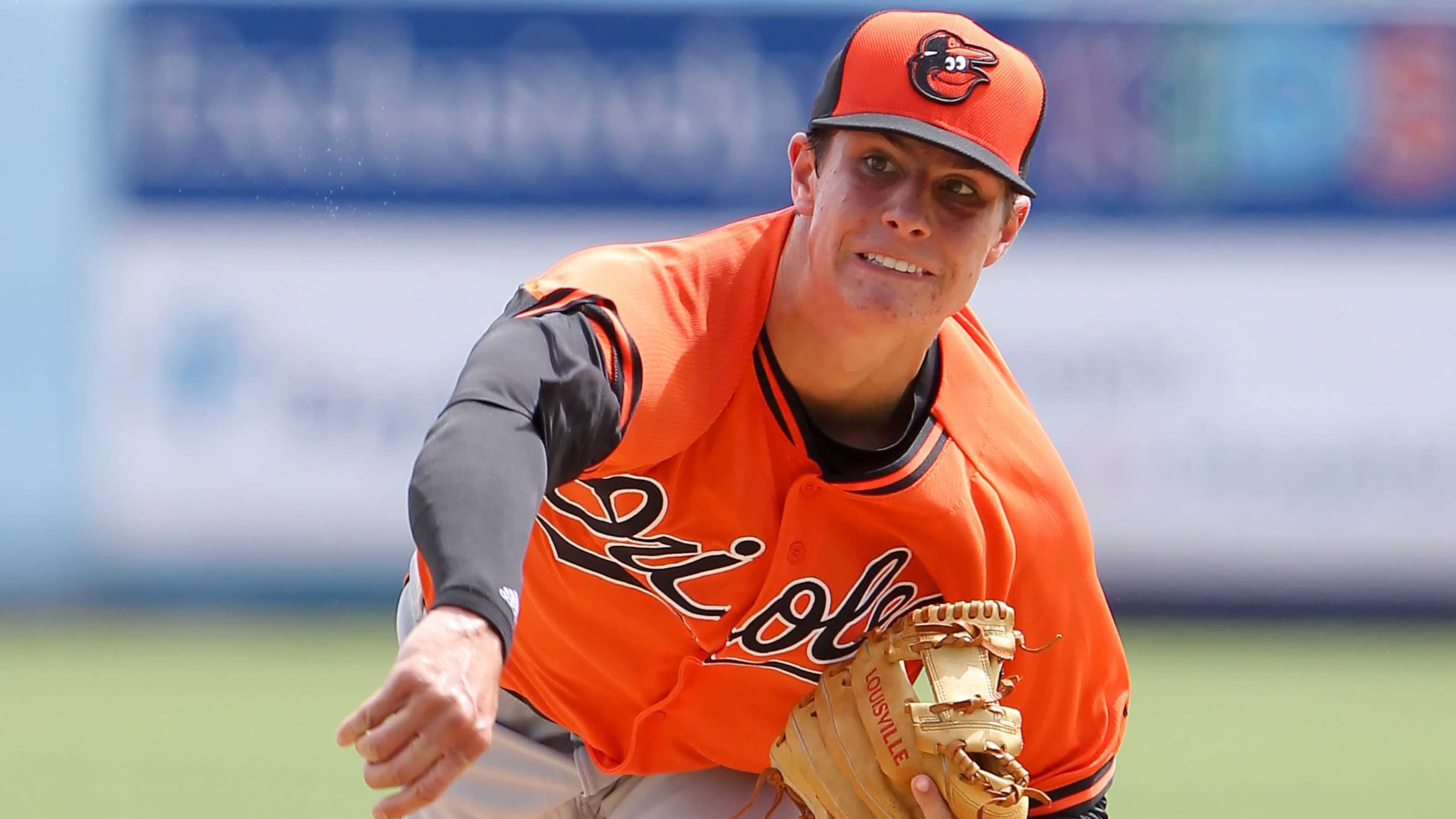 Josh Lowe of Marietta fires a pitch during the 2015 East Coast Pro Showcase at Steinbrenner Field in Tampa, Florida. (Icon Sportswire via AP Images)