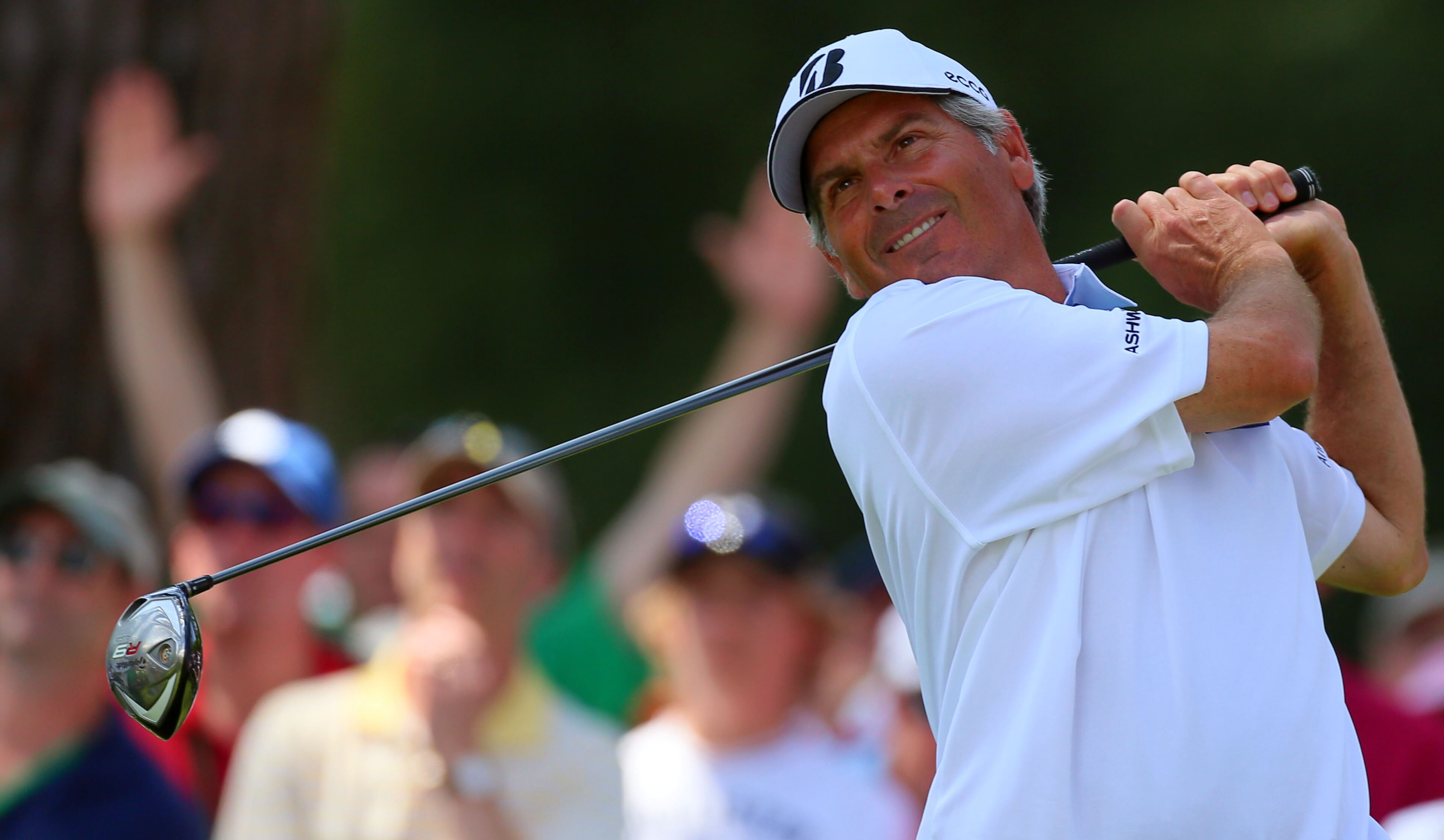Fred Couples tees off on #17 during the second round in the Masters Tournament on Friday April 12 2013. CURTIS COMPTON / CCOMPTON@AJC.COM