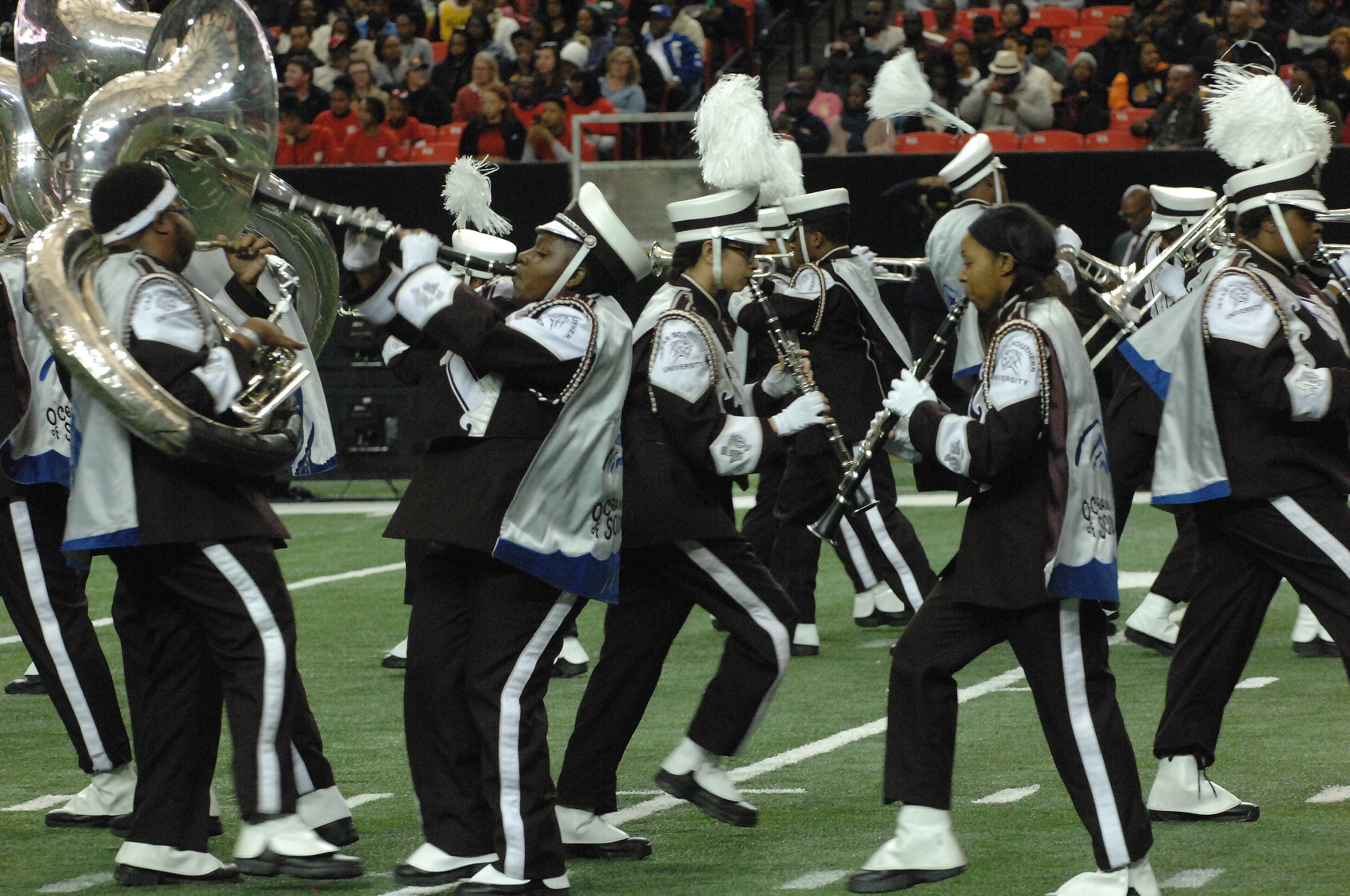 012817 Texas Southern bands members do their routine. Battle of the Bands at the Georgia Dome in Atlanta.
W.A. Bridges Jr. special