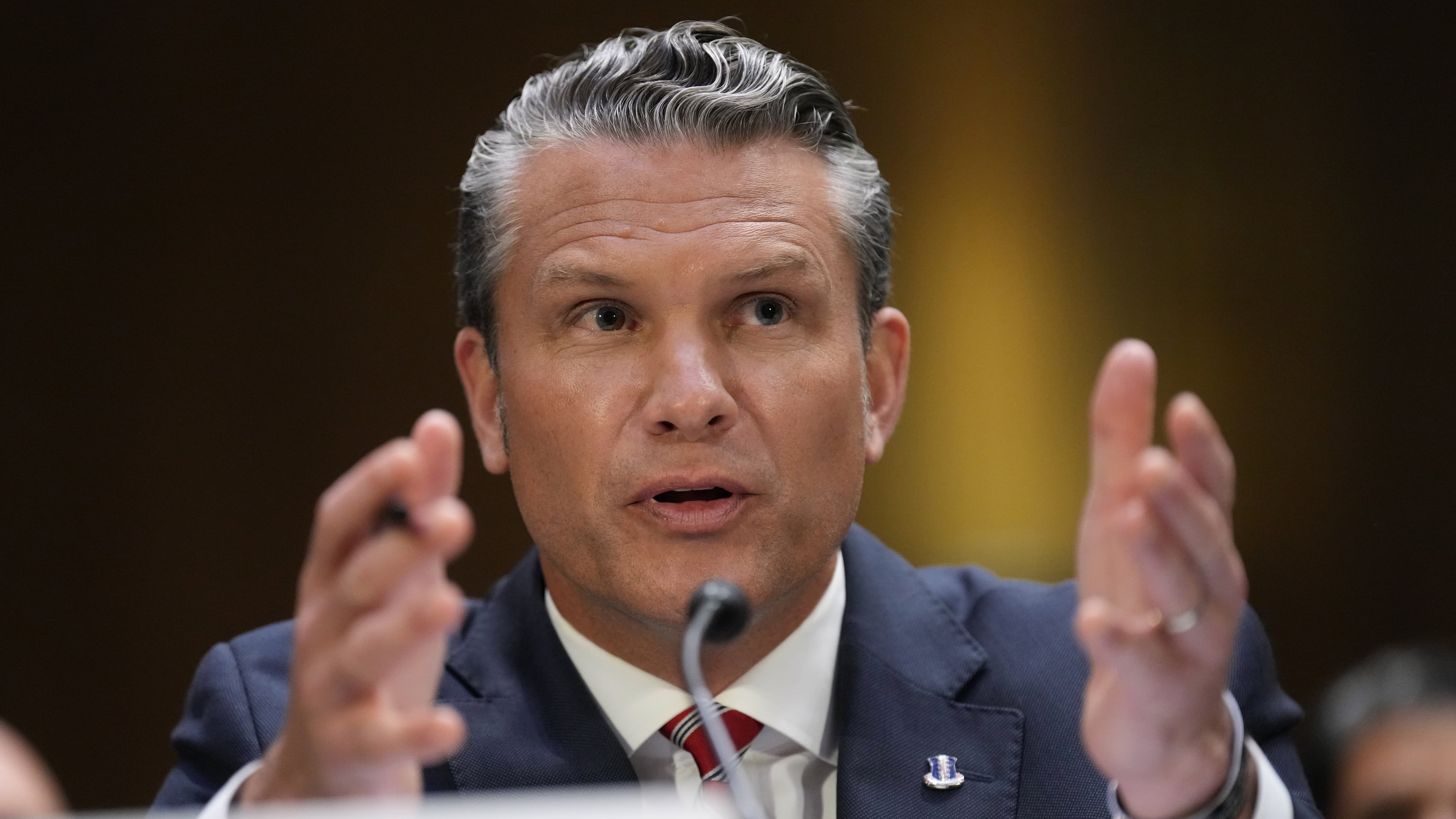 Defense Secretary Pete Hegseth testifies at a Senate Appropriations Committee hearing, Tuesday, July 21, 2026, on Capitol Hill in Washington. (AP Photo/Jacquelyn Martin)