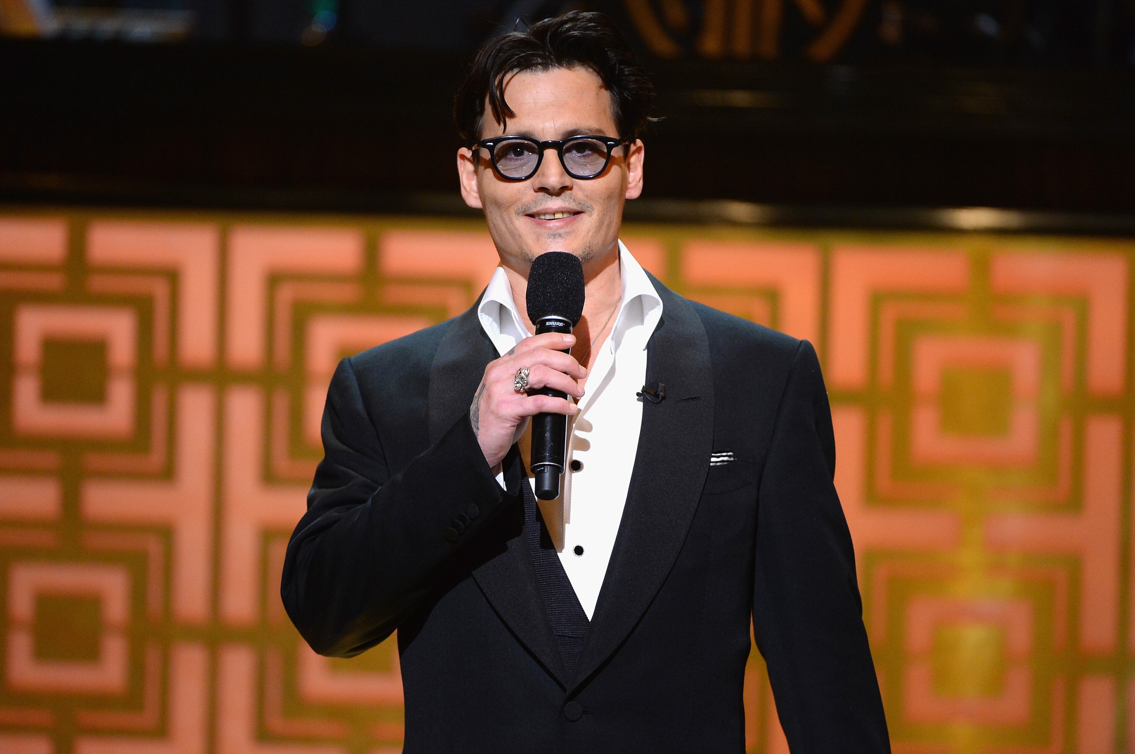 NEW YORK, NY - MAY 06: Actor Johnny Depp speaks onstage at Spike TV's "Don Rickles: One Night Only" on May 6, 2014 in New York City. (Photo by Theo Wargo/Getty Images for Spike TV)
