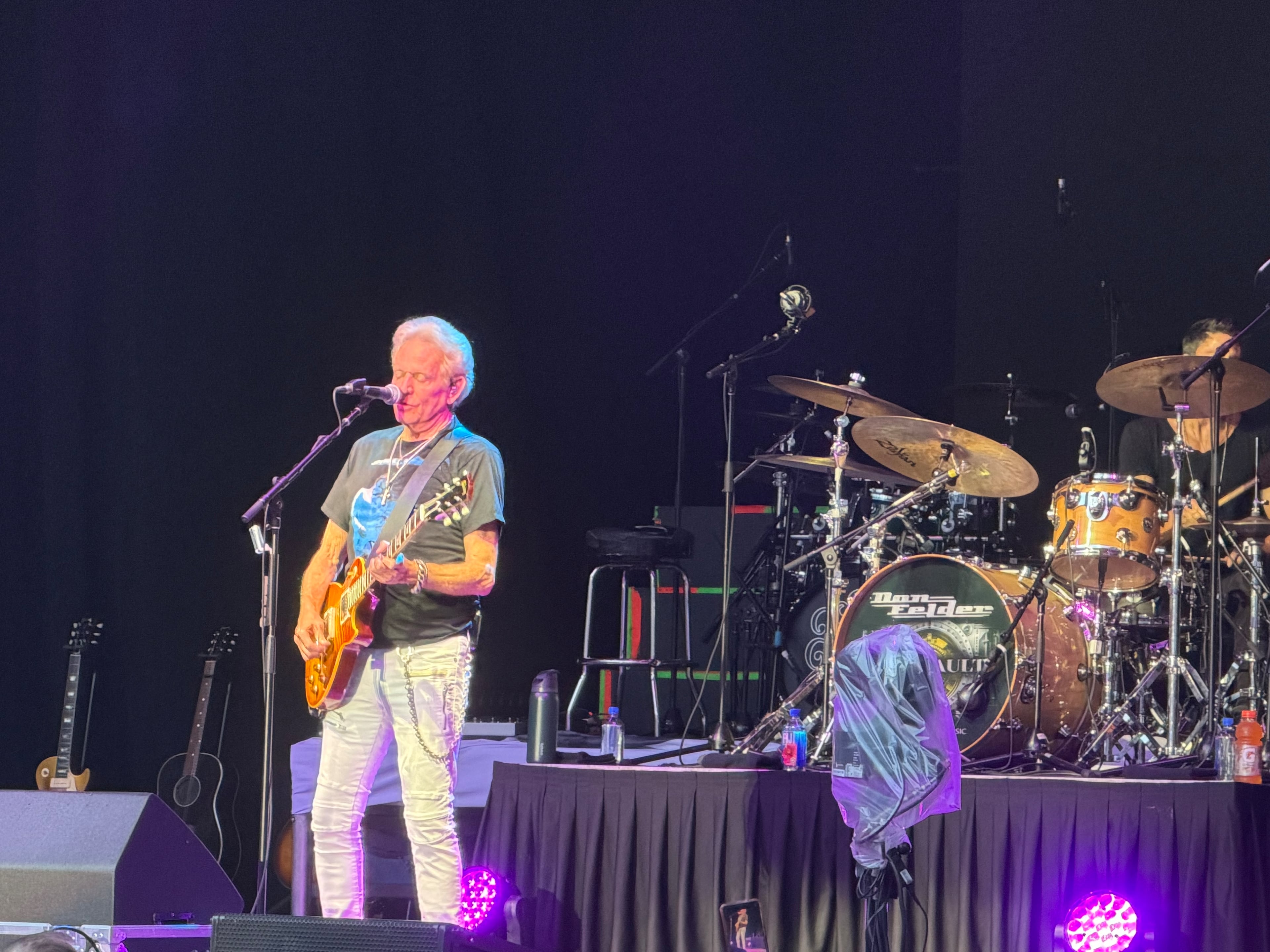 Don Felder, a former member of the Eagles, opened for The Guess Who on Thursday, Aug. 6, 2026, at Synovus Bank Amphitheater at Chastain Park in Atlanta. His performance was truncated by lightning and thunder. (Courtesy of Rob Stearns)