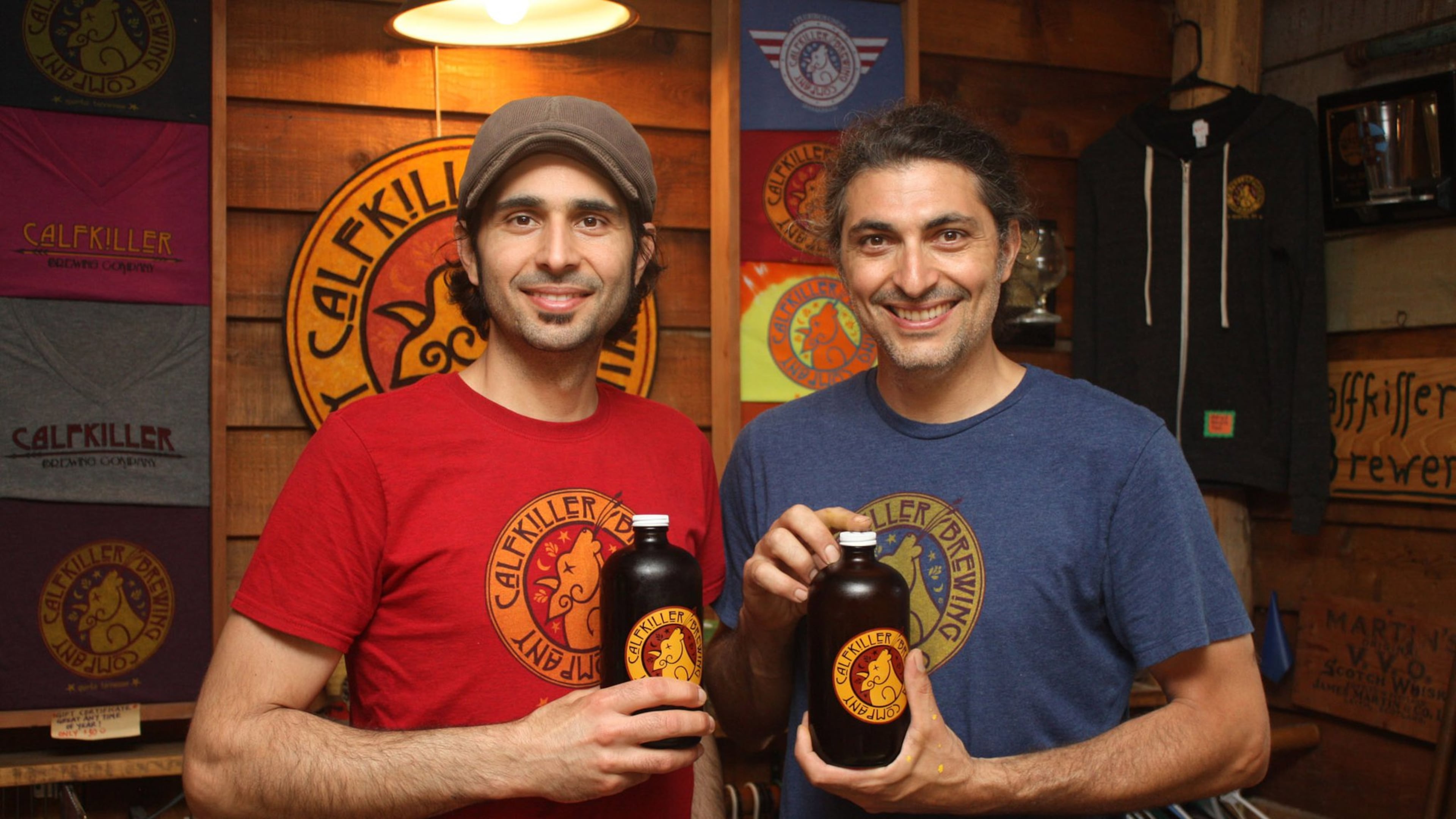 Dave (left) and Don Sergio turned their homebrew hobby into Calfkiller Brewing Co. (Holly Steel / hsteel@ajc.com)