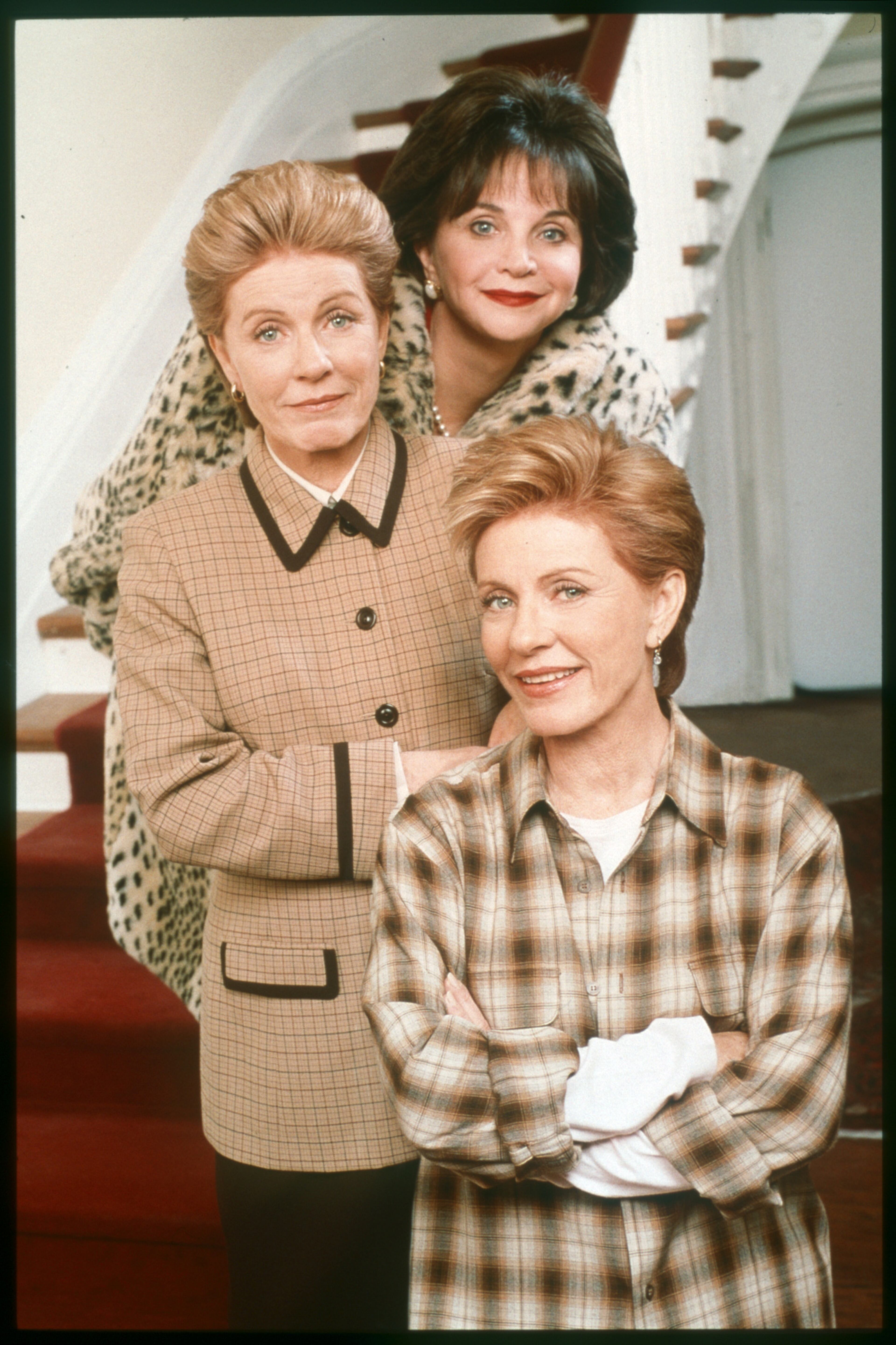 'The Patty Duke Show: Still Rockin' In Brooklyn Heights' Patty Duke, Cindy Williams. Patty Duke reprises her 'The Patty Duke Show' roles as look-alike cousins Patty (in flannel shirt) and Cathy Lane -- Cindy Williams portrayed Patty and Cathy's high school nemesis Sue Ellen, in the show. 1999 CBS Worldwide Inc. CBS Photography.