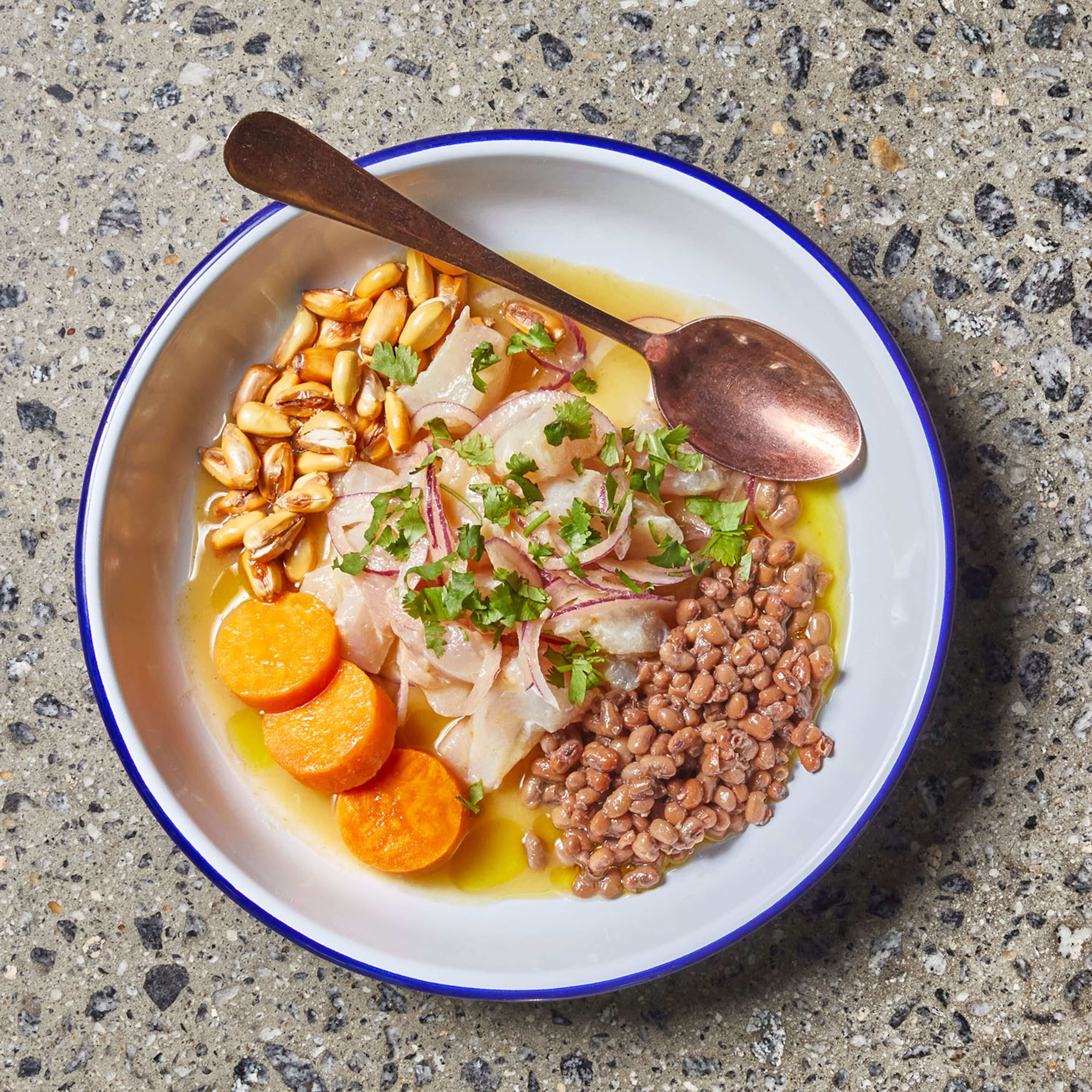 Tio Lucho's, a Peruvian restaurant in Poncey-Highland, offers a variety of ceviche dishes on its menu, and chef/owner Arnaldo Castillo holds a reoccurring chef-led ceviche dinner called Ceviche Sessions. (Courtesy of Bailey Garrot)
