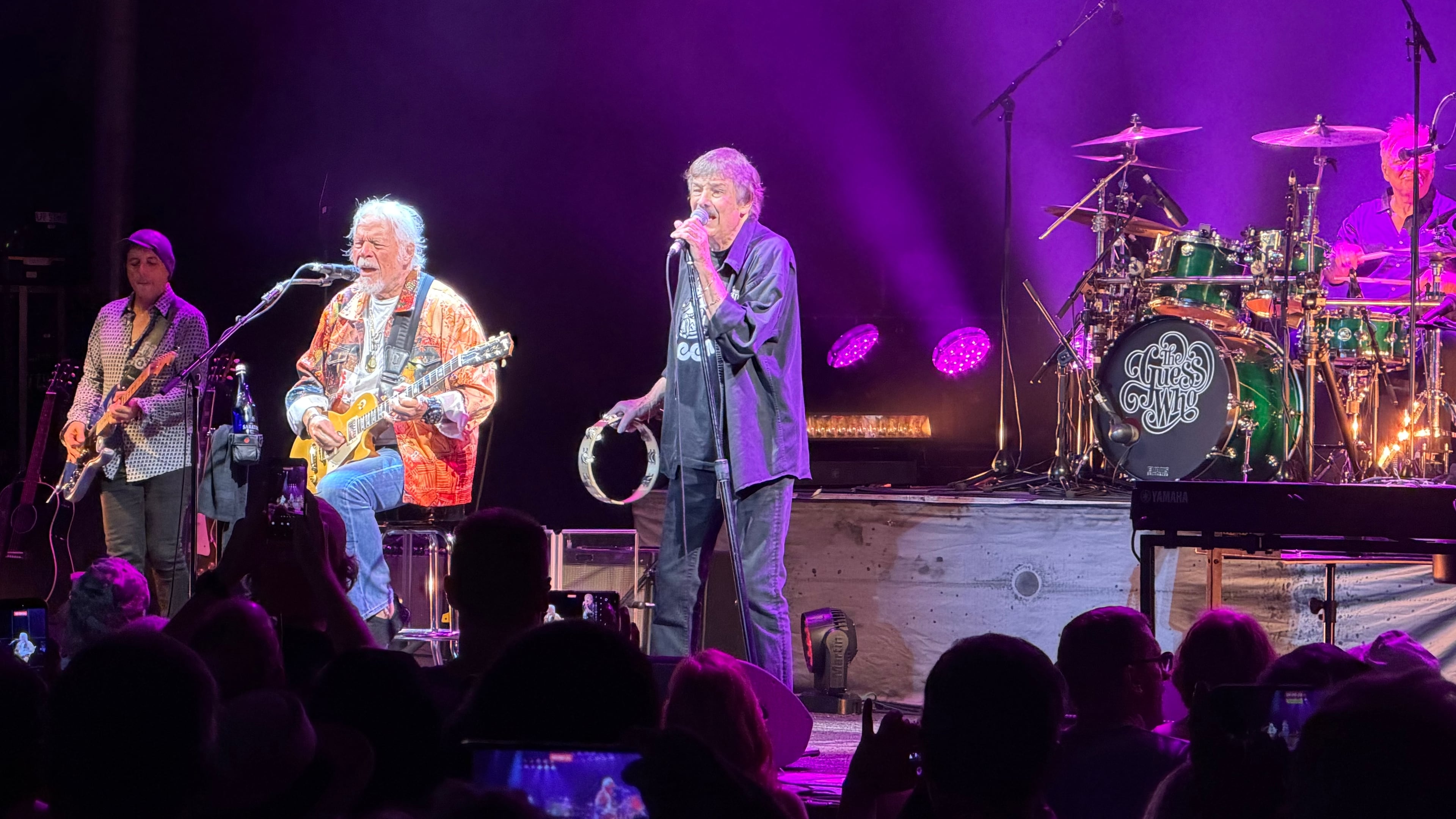 Canadian band The Guess Who performed at Synovus Bank Amphitheater at Chastain Park in Atlanta on Aug. 6, 2026. They played past the normal 11 p.m. curfew until 11:44 p.m. because of lightning and thunder earlier in the night. (Courtesy of Rob Stearns)