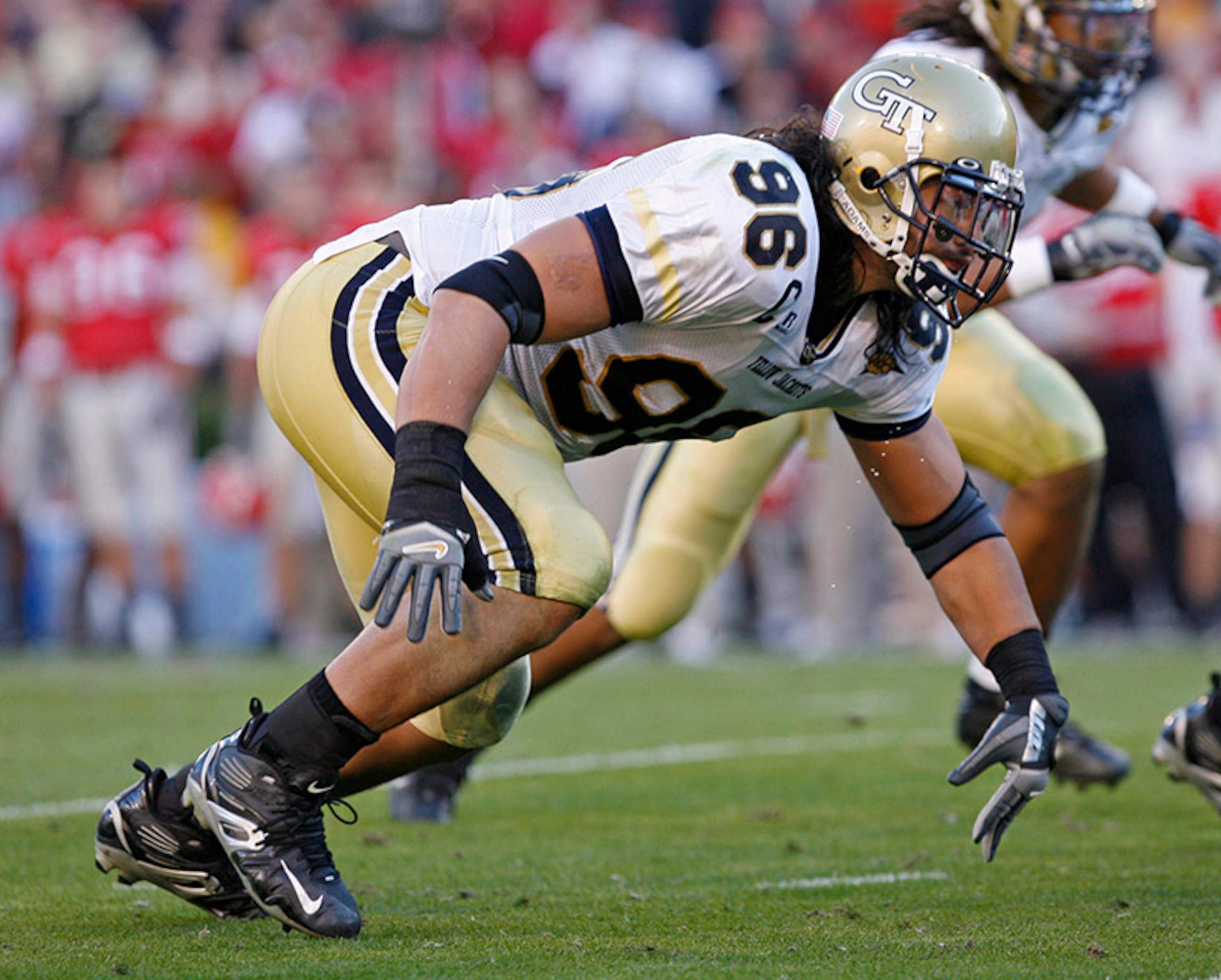 Georgia Tech's 2006 uniform once again featured blue numbers with gold trim.