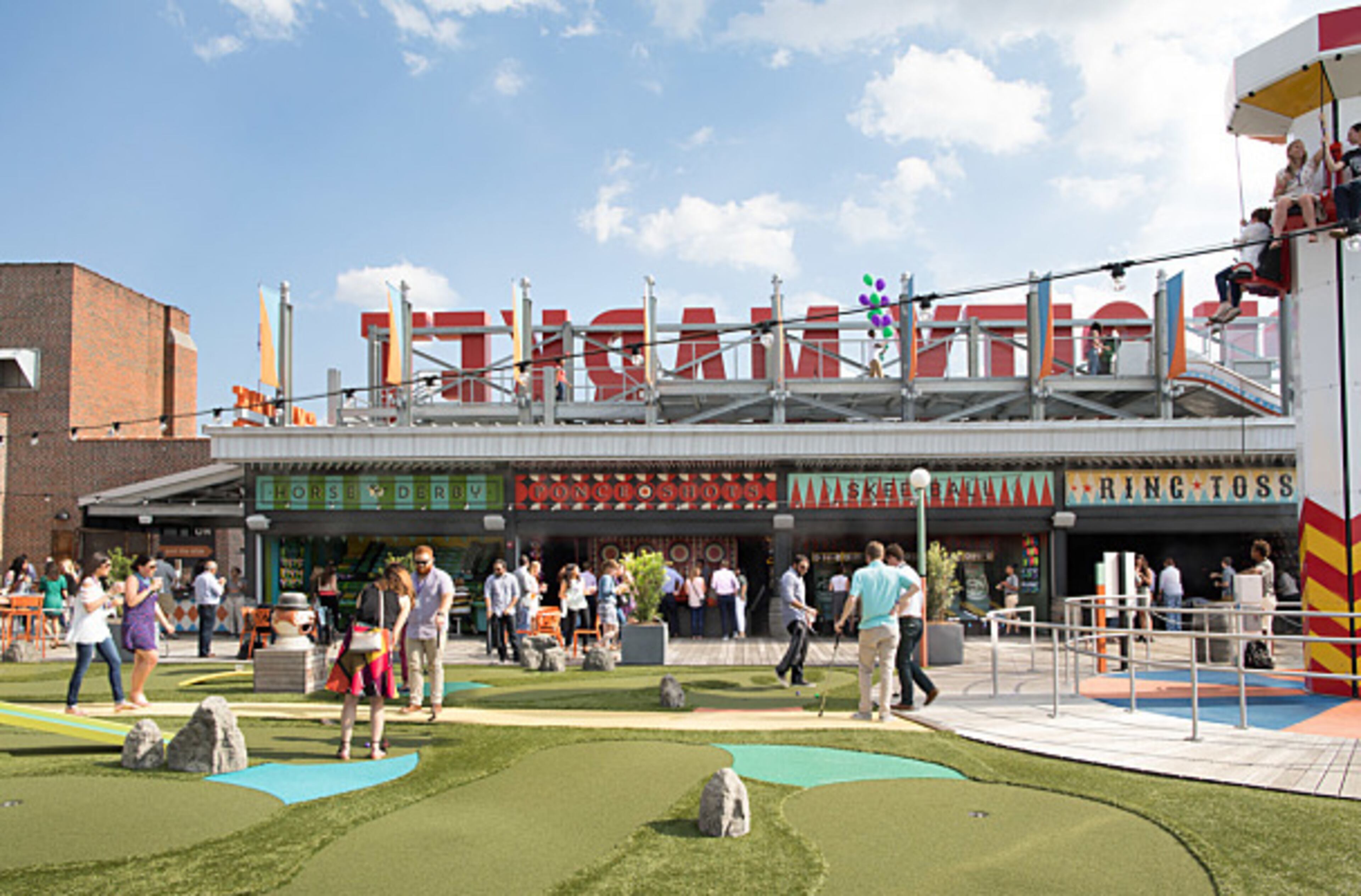 Atlantan's enjoy the outdoors in Ponce City Market.