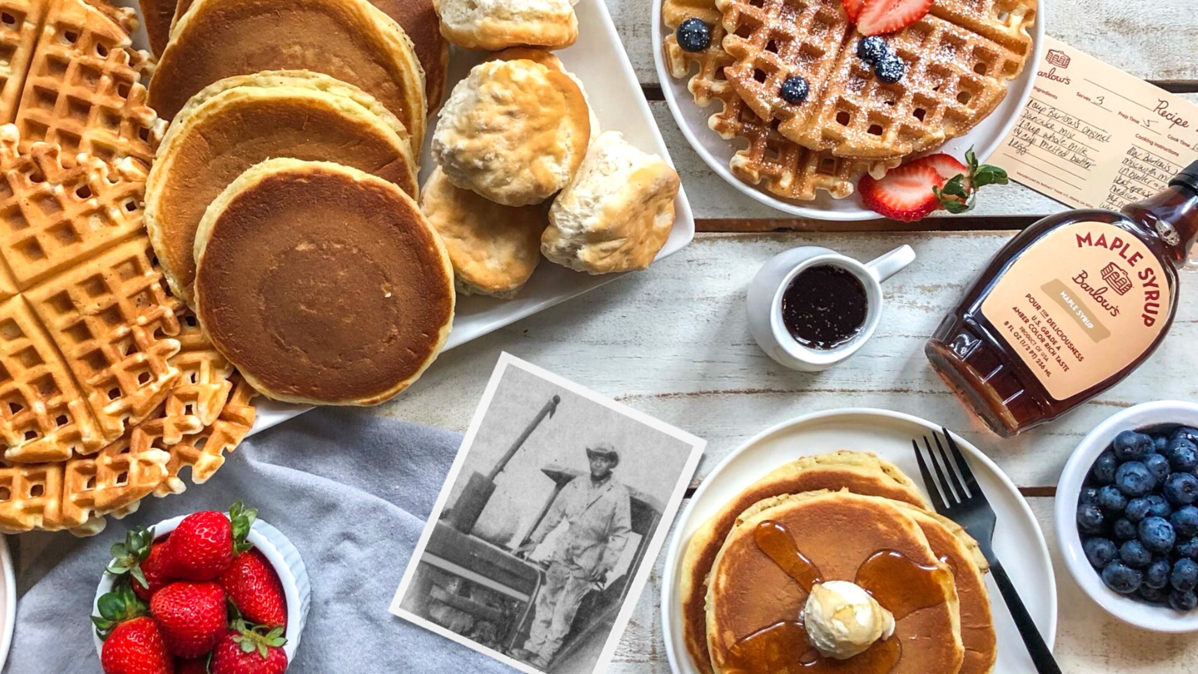 Barlow’s Foods sells a mix that can be used to make pancakes, waffles and biscuits. It's named after Arthur Barlow Harris, grandfather of founder Tiffani Neal. Courtesy of Chew on This TV