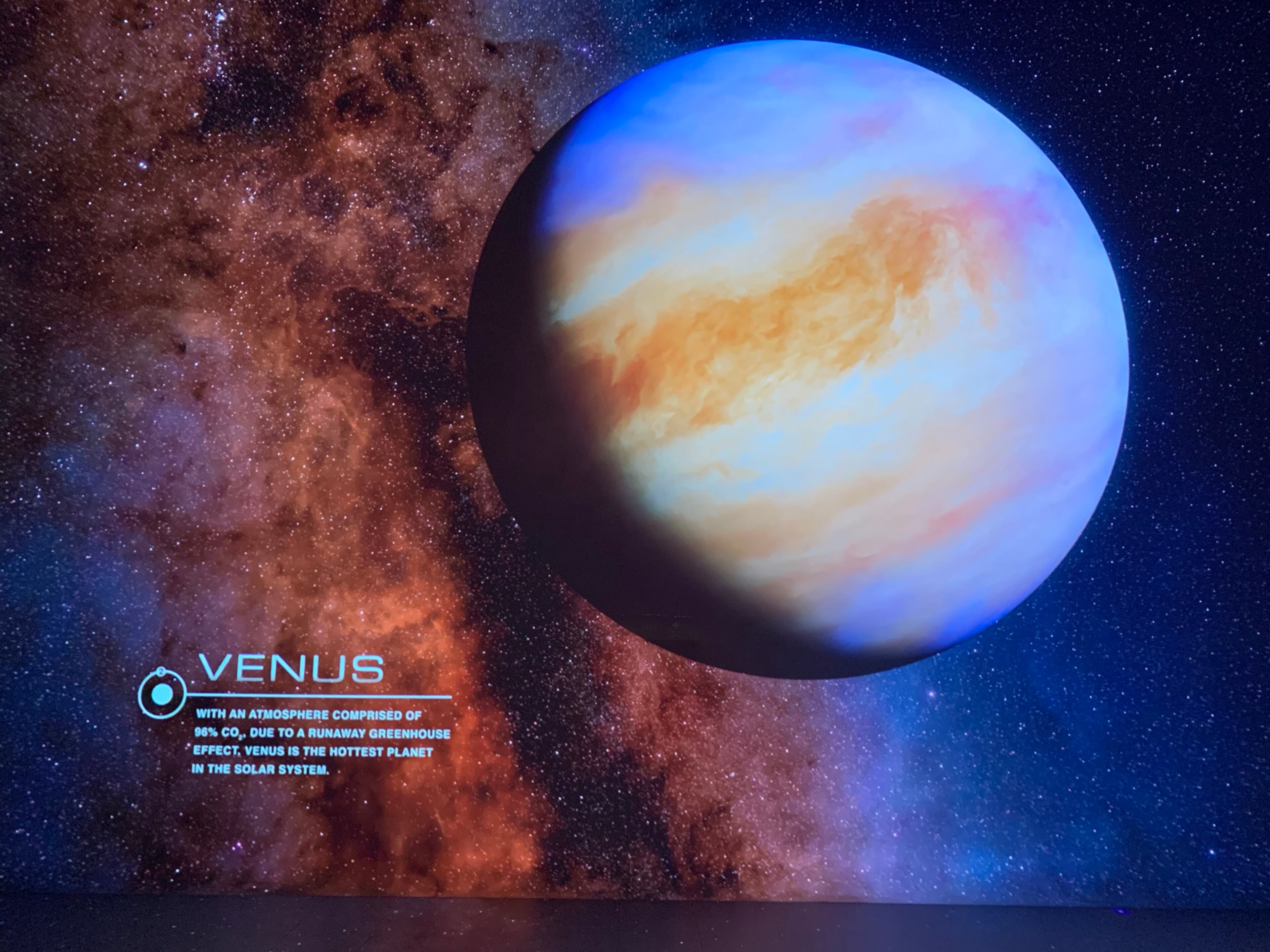 The Illuminarium's latest immersive experience "Space" features a look at the Solar System planets. RODNEY HO/rho@ajc.com