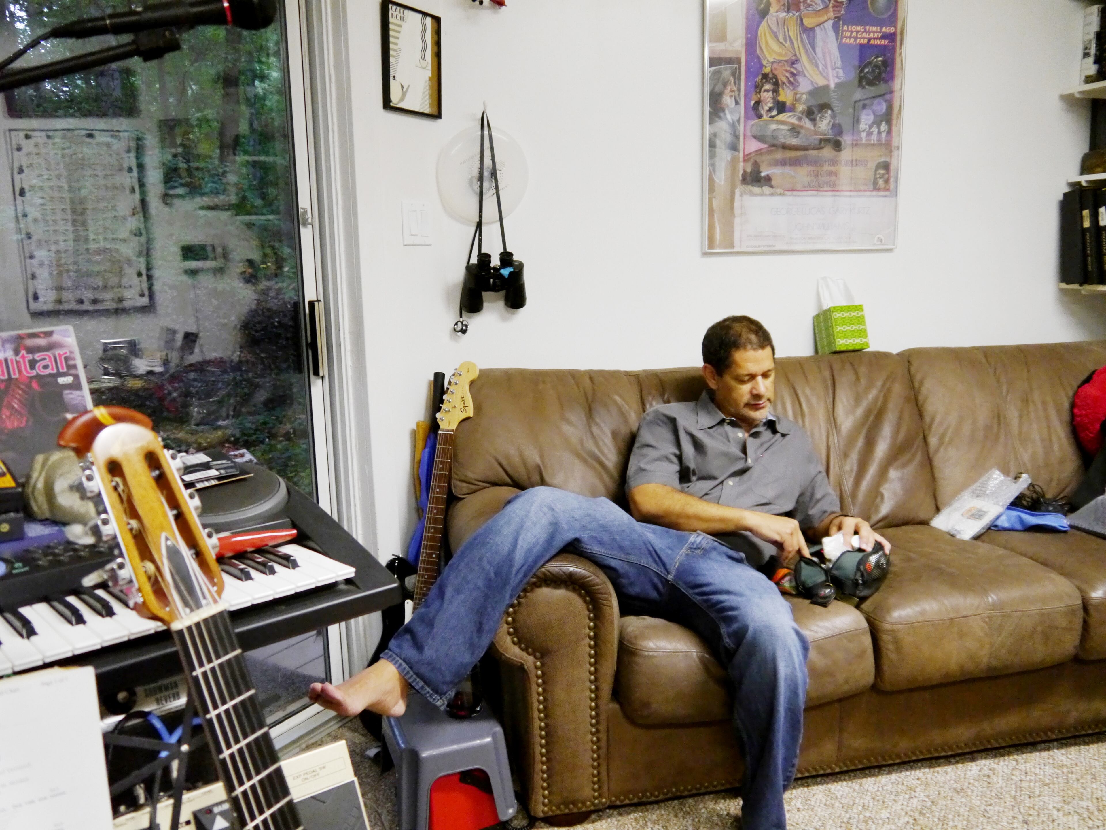 Richards relaxes for a few minutes as he prepared for a trip to Ethiopia in the fall of 2013 to check on the Carter Center's program to eliminate river blindness in the country. Ethiopia, with the help and support of the Carter Center, the Lions Club International Foundation and others, announced earlier in the year it set a goal of eliminating the disease rather than just controlling it. Photo by Chris Quinn/cquinn@ajc.com