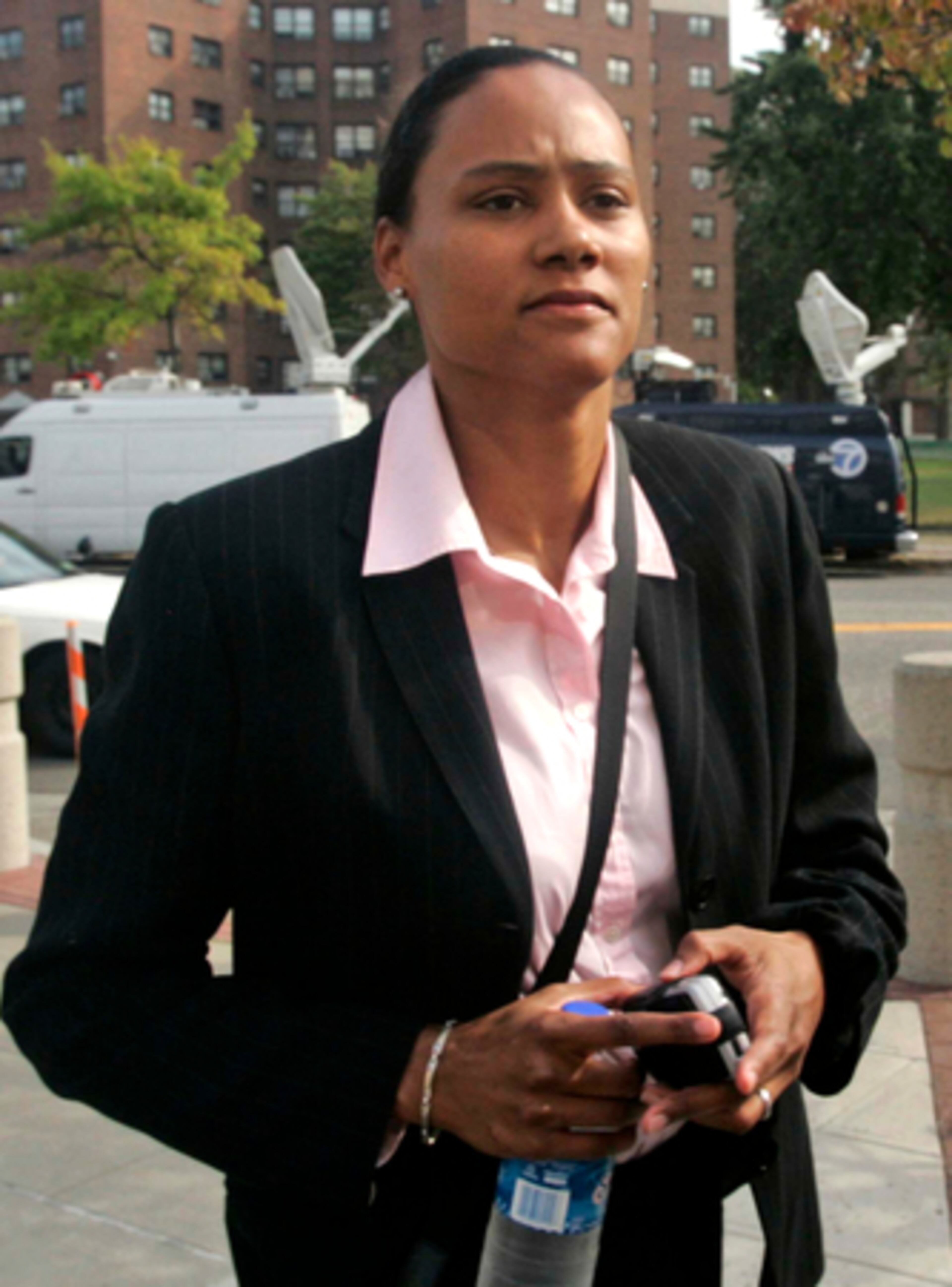 Olympic track star Marion Jones admitted that she had lied about using steroids.