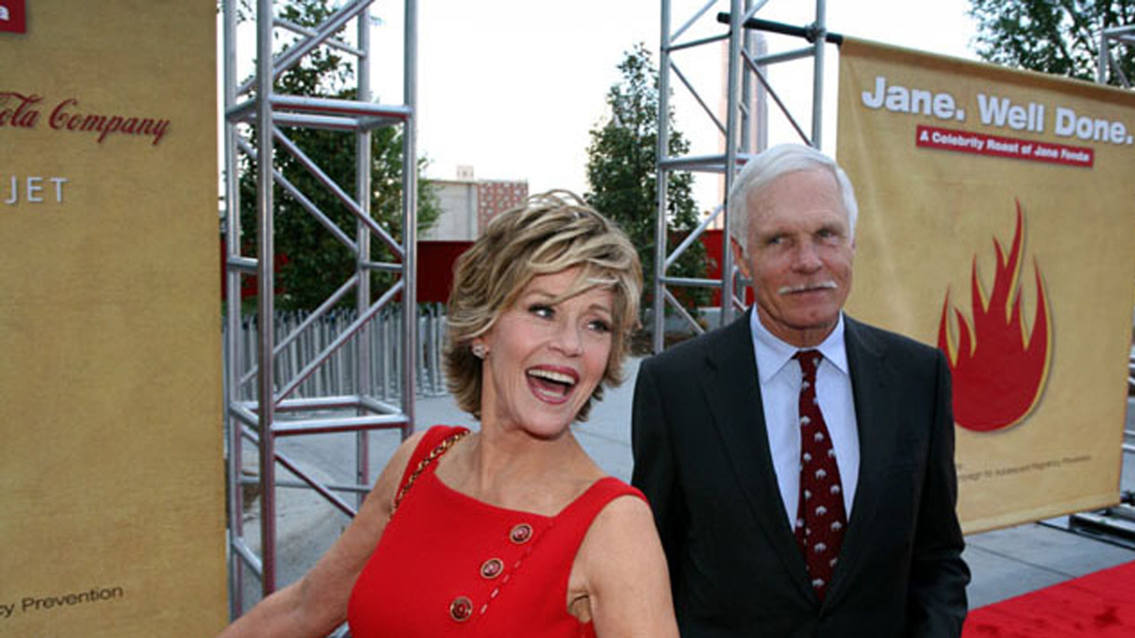Ted and Jane arrive for the Jane Fonda Celebrity Roast. (Robb Cohen/special)