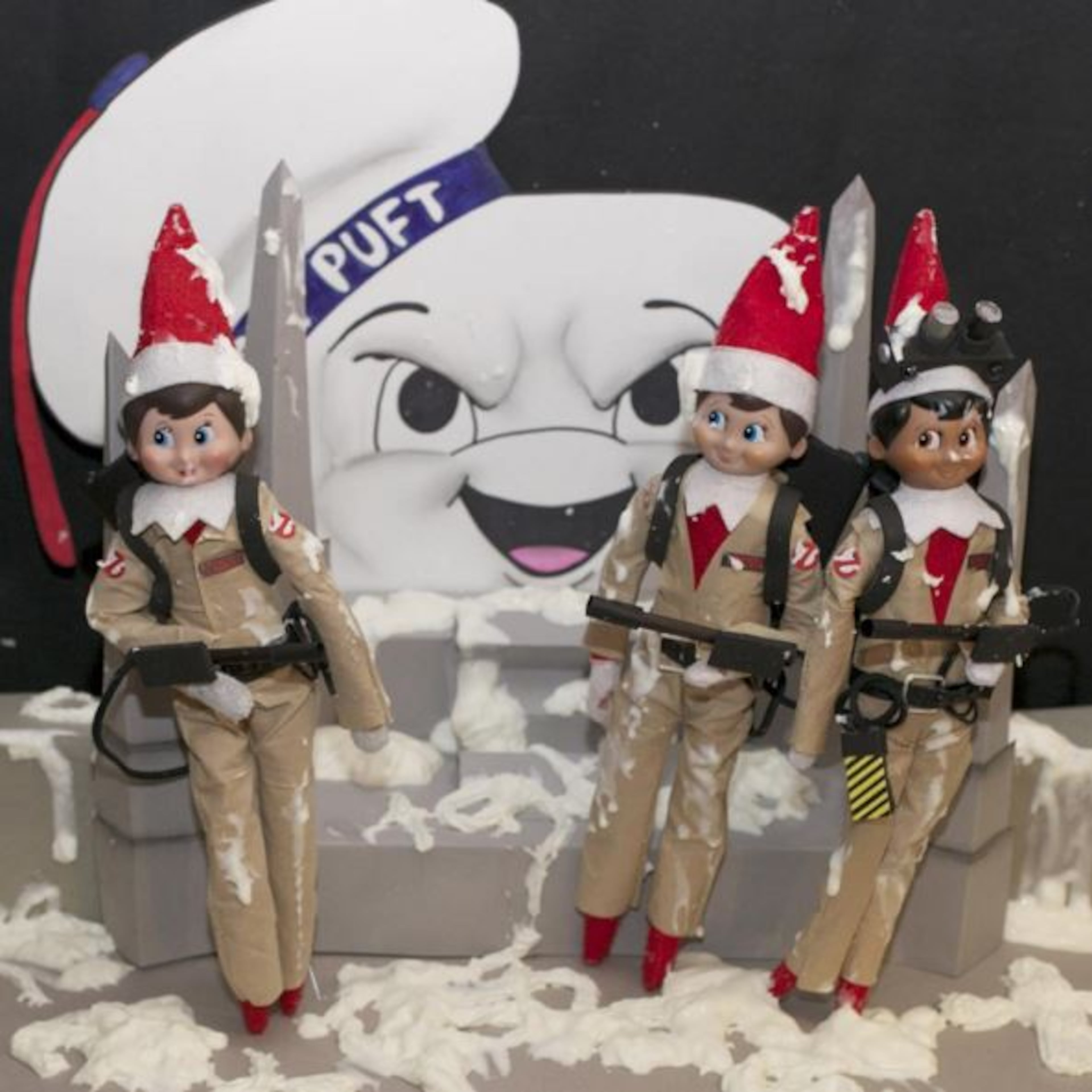 Day 10: "Ghostbusters" | "Things got messy with our Elves on the Shelf today," Erickson captioned this photo on Instagram.