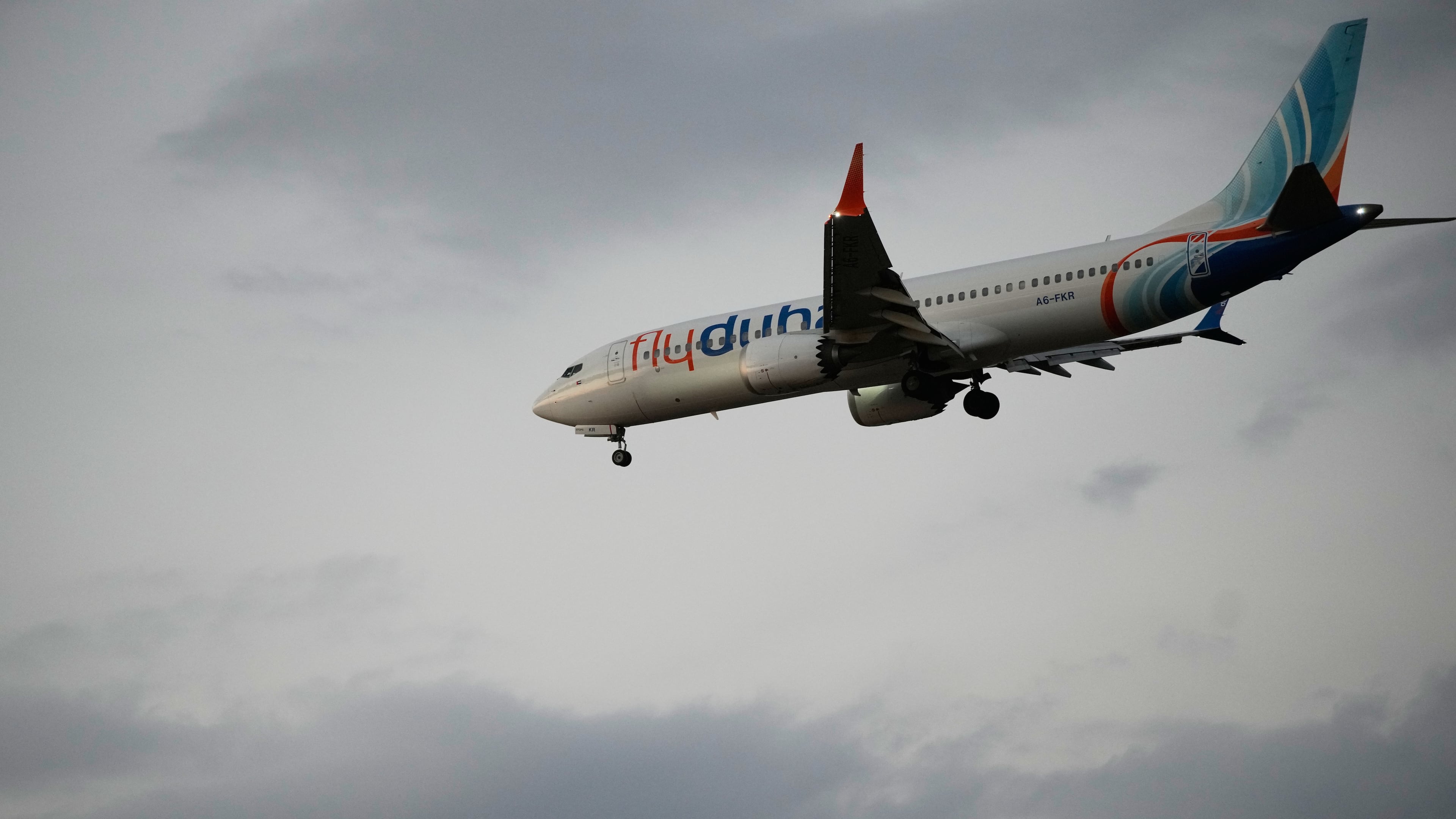 An FlyDubai plane carrying Israeli passengers who had earlier been aboard another FlyDubai aircraft that made an emergency landing in Saudi Arabia approaches Ben Gurion International Airport near Tel Aviv, Israel, Wednesday, Sept. 30, 2026. (AP Photo/Ohad Zwigenberg)