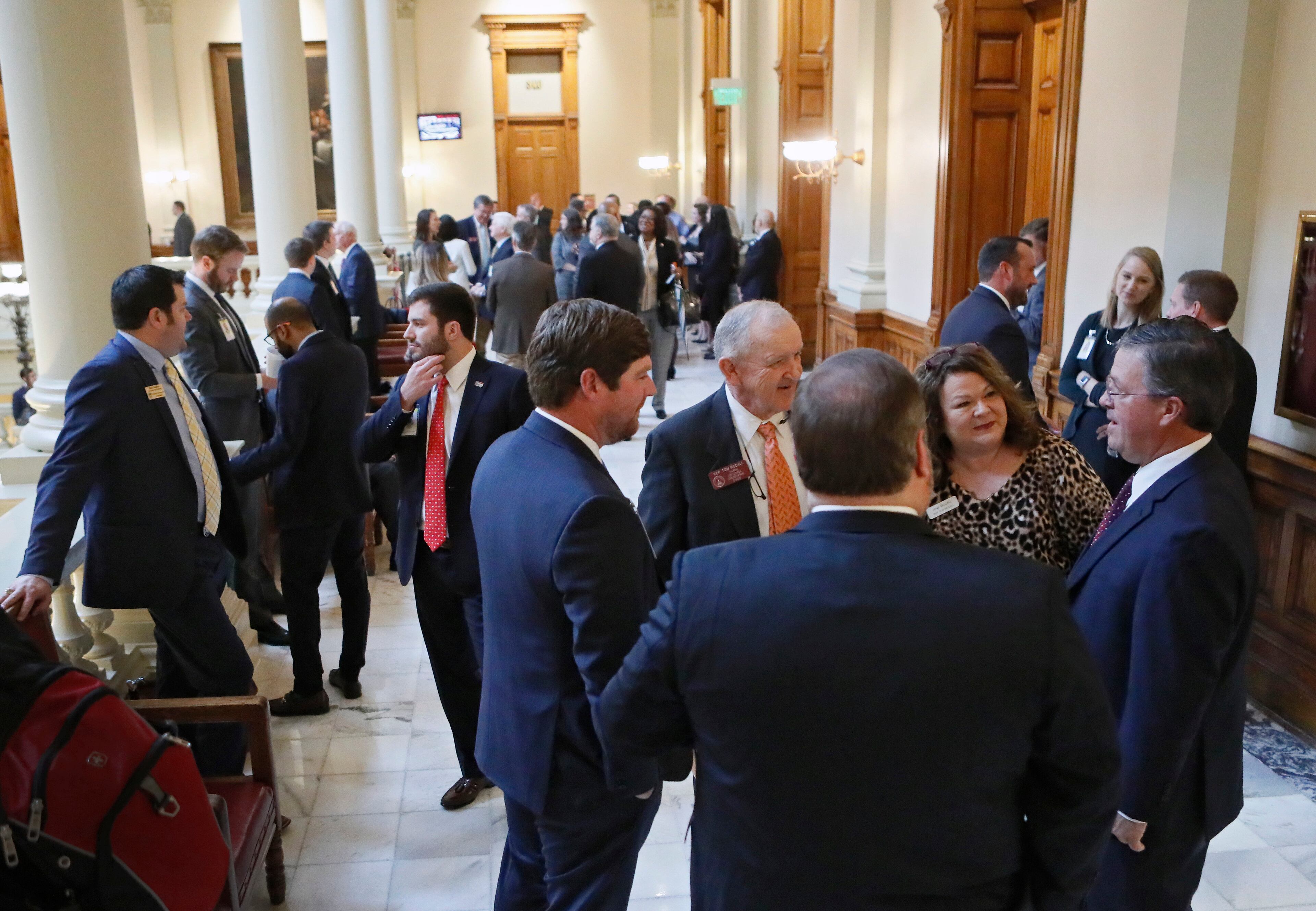January 13, 2020 - Atlanta - The halls were alive with the sounds of lawmakers and lobbyists as the Georgia General Assembly started its 2020 session amid a backdrop of an election year. Bob Andres / bandres@ajc.com