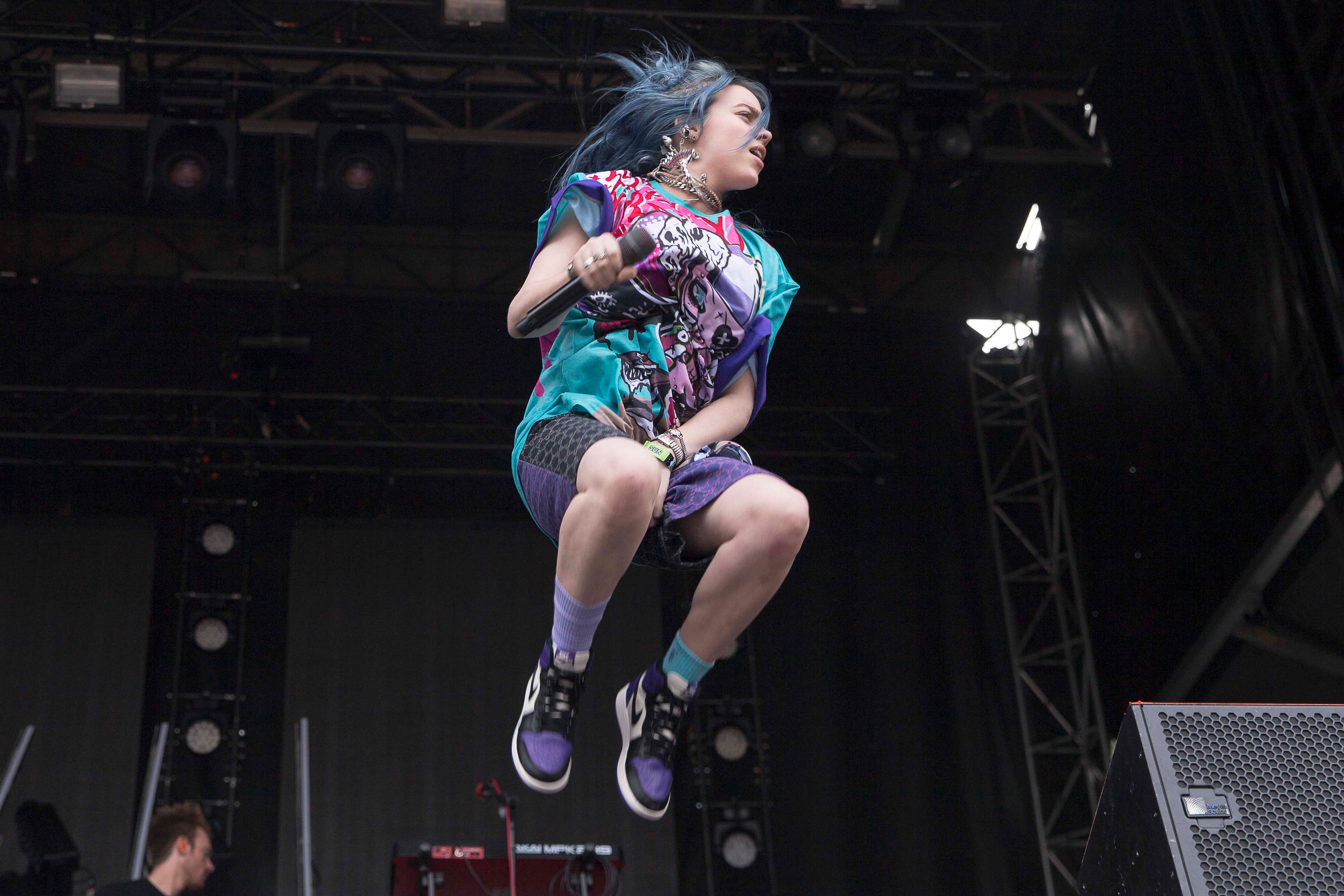 09/16/2018 -- Atlanta, Georgia -- Billie Ellish performs at the Cotton Club stage during the Music Midtown festival at Piedmont Park in Atlanta, Sunday, September 16, 2018. (ALYSSA POINTER/ALYSSA.POINTER@AJC.COM)