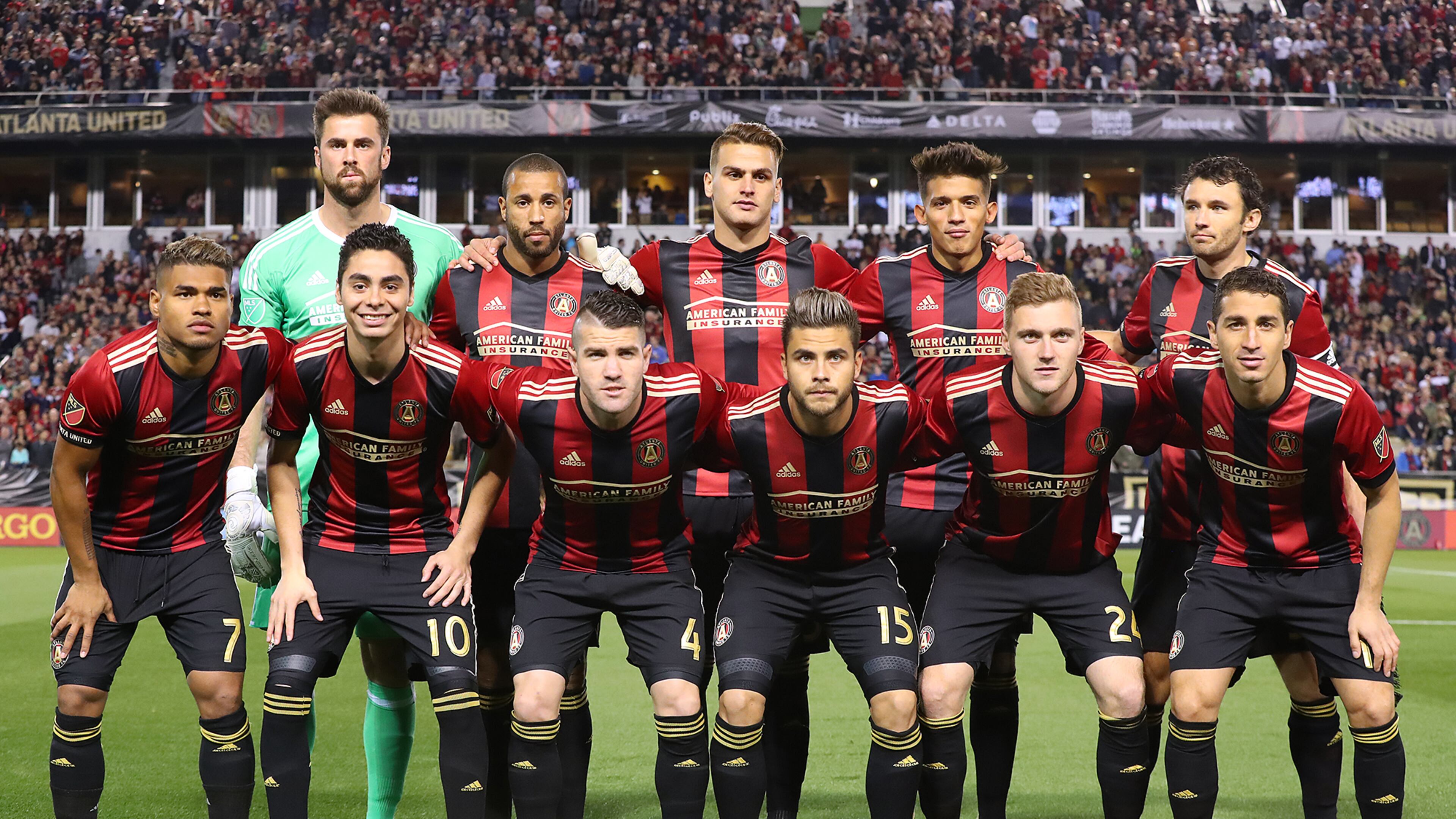 March 5, 2017, Atlanta: The Atlanta United FC gather for a team photo before taking on the N.Y. Red Bulls during their first game in franchise history on Sunday, March 5, 2017, in Atlanta. Curtis Compton/ccompton@ajc.com
