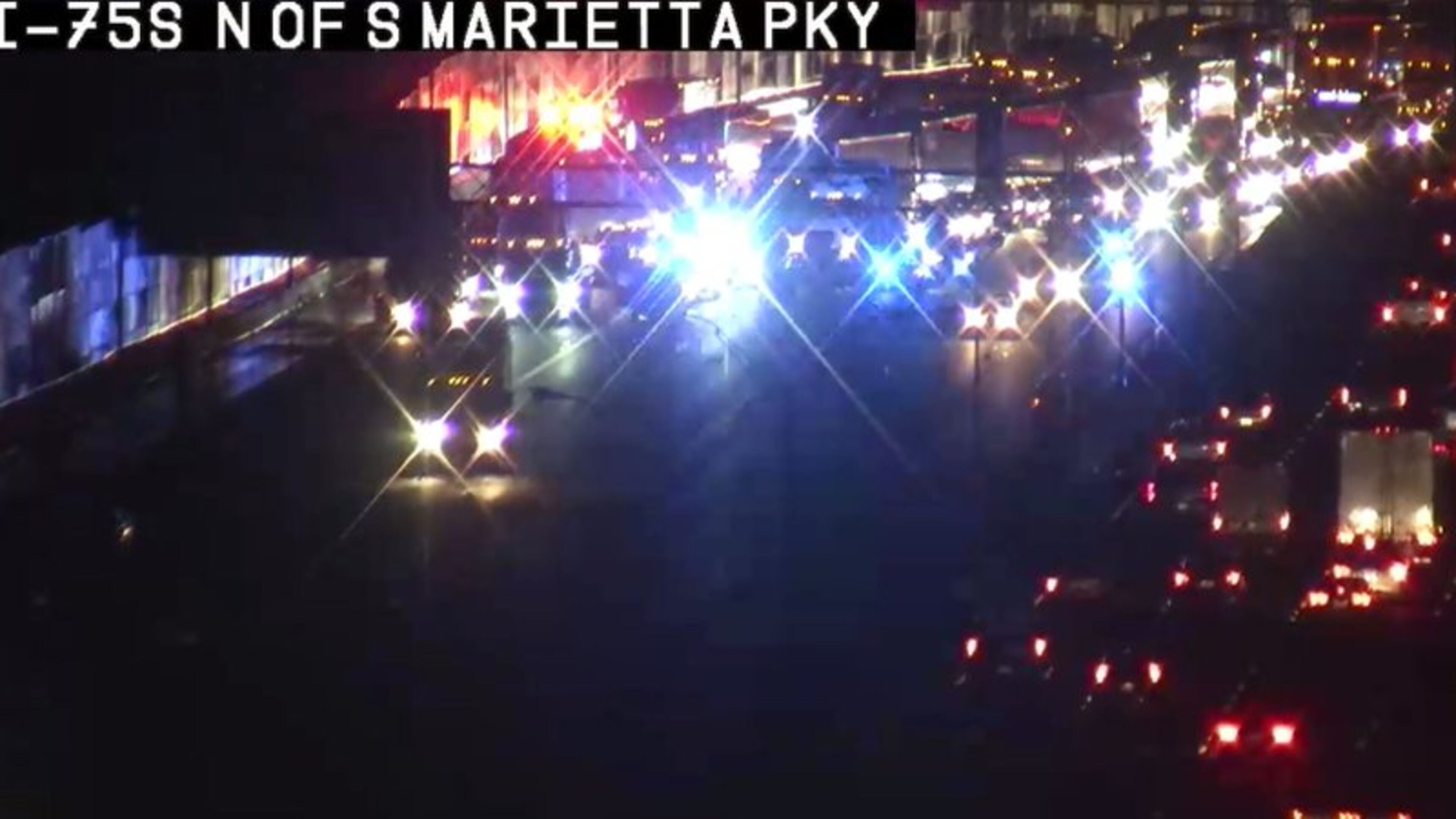 One man was killed in a multivehicle wreck Wednesday morning on I-75 near South Marietta Parkway.