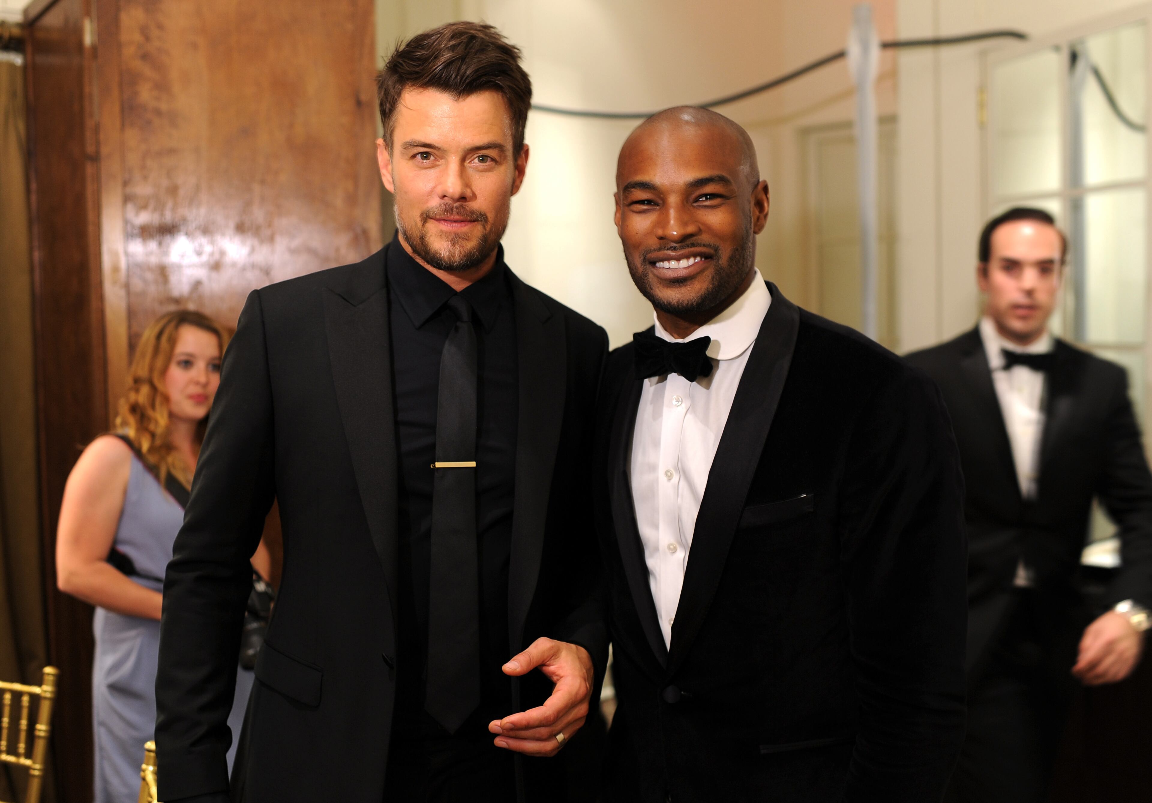 NEW YORK, NY - JUNE 10: Josh Duhamel and Tyson Beckford attend the amfAR Inspiration Gala New York 2014 at The Plaza Hotel on June 10, 2014 in New York City. (Photo by Dimitrios Kambouris/Getty Images)