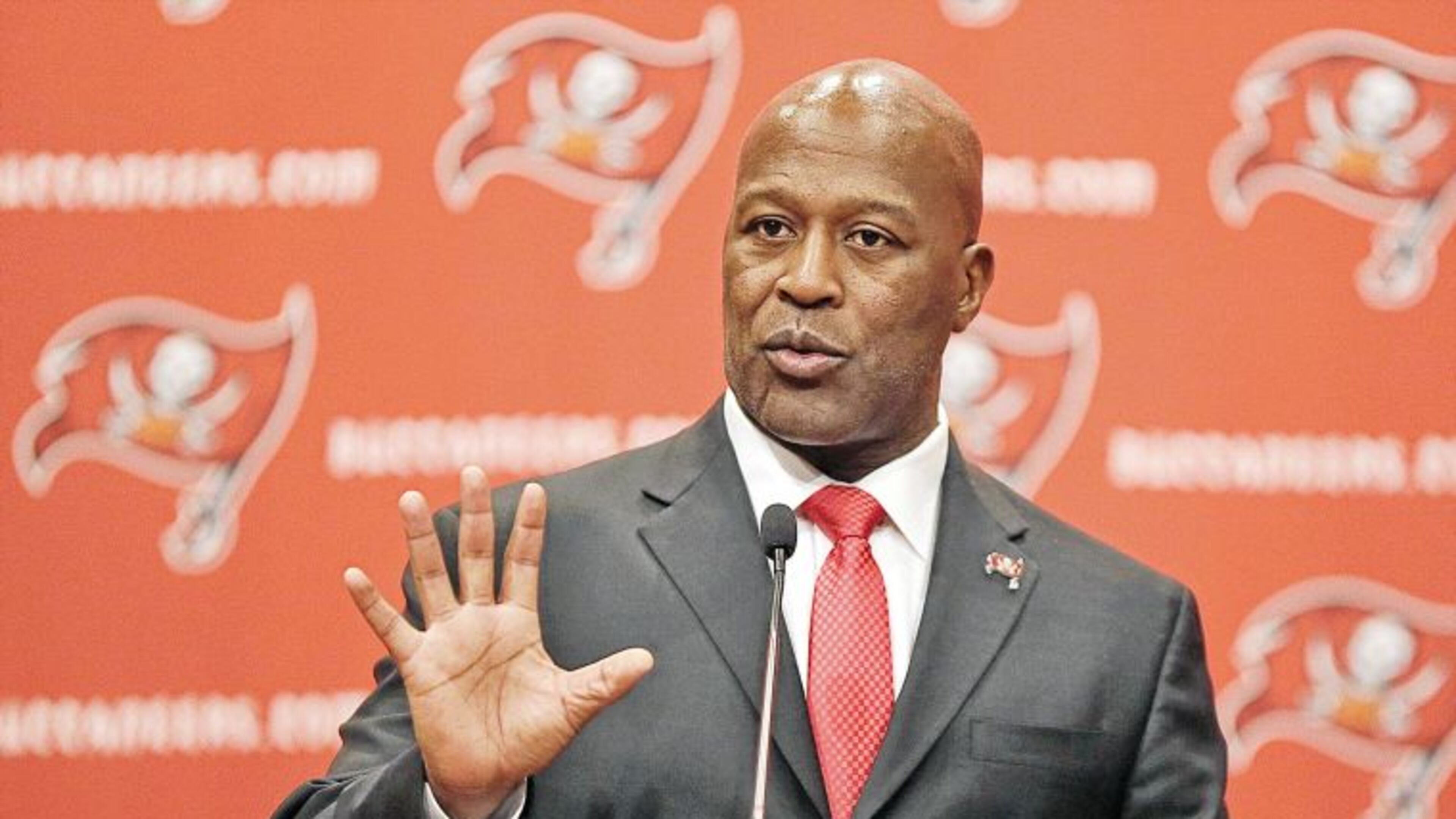 The Tampa Bay Buccaneers introduced Lovie Smith as their new head coach Monday. CHRIS O’MEARA/Associated Press