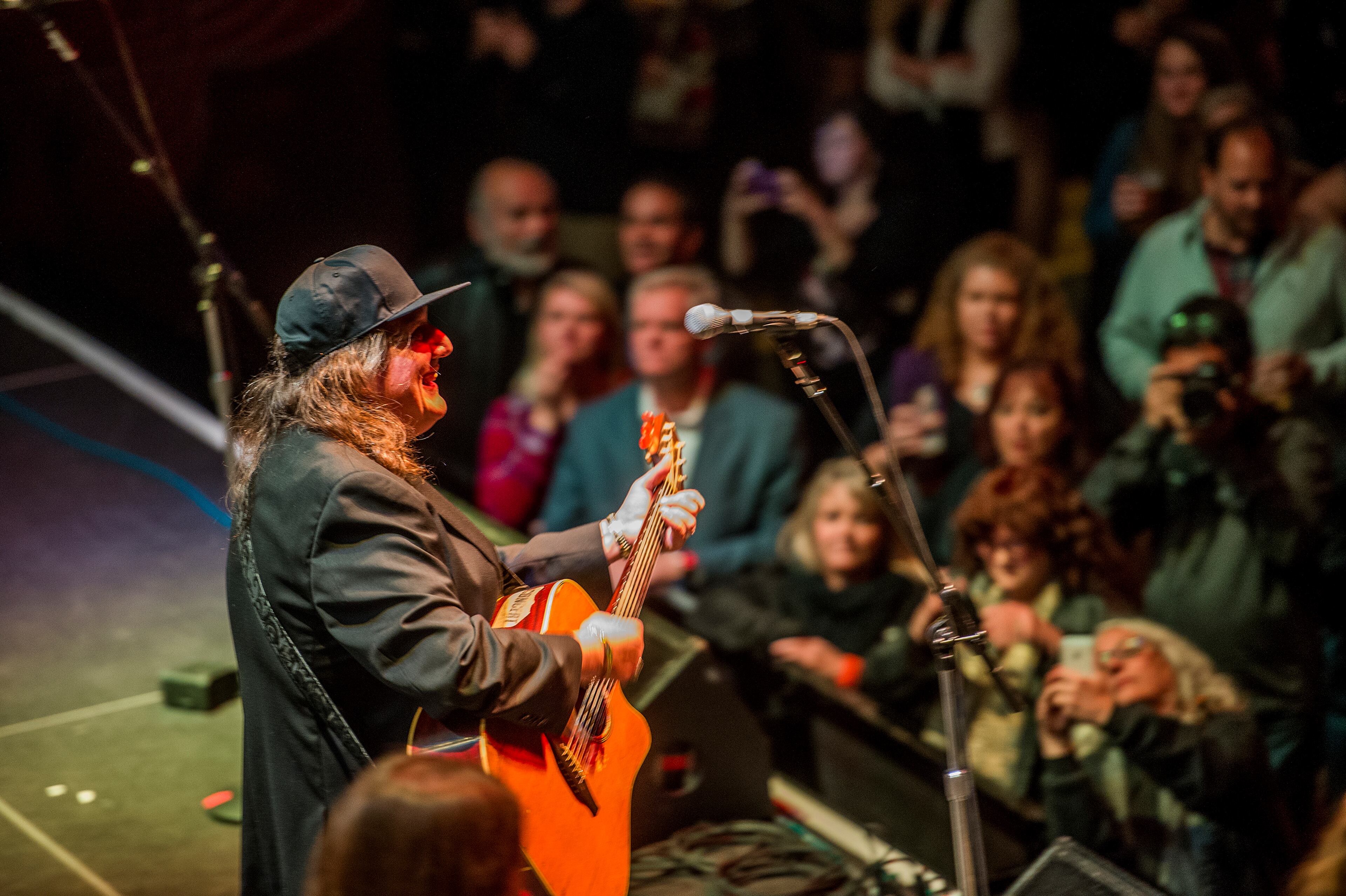 January 9, 2016 Atlanta - Drivin' N Cryin's Kevn Kinney performs on stage during a tribute to the late Alex Cooley at the Tabernacle in Atlanta on Saturday, January 9, 2016. The Indigo Girls, Kristian Bush, Blackberry Smoke and Drivin' N Cryin' all performed during the evening. JONATHAN PHILLIPS / SPECIAL