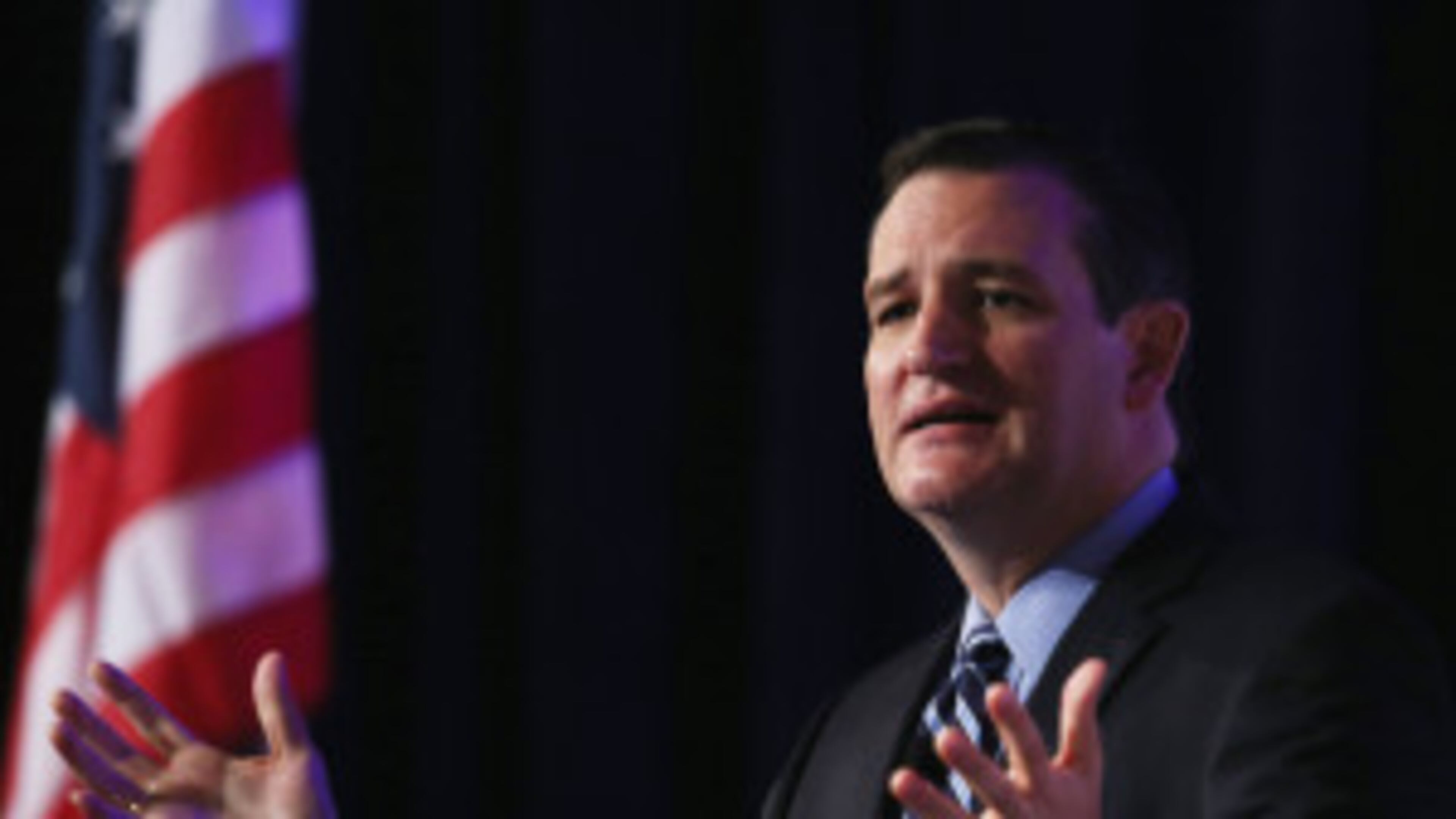 WASHINGTON, DC - SEPTEMBER 26: Sen. Ted Cruz (R-TX) speaks at the 2014 Values Voter Summit September 26, 2014 in Washington, DC. The Family Research Council (FRC) hosting its 9th annual Values Voter Summit inviting conservatives to participate in a straw poll. (Photo by Mark Wilson/Getty Images)