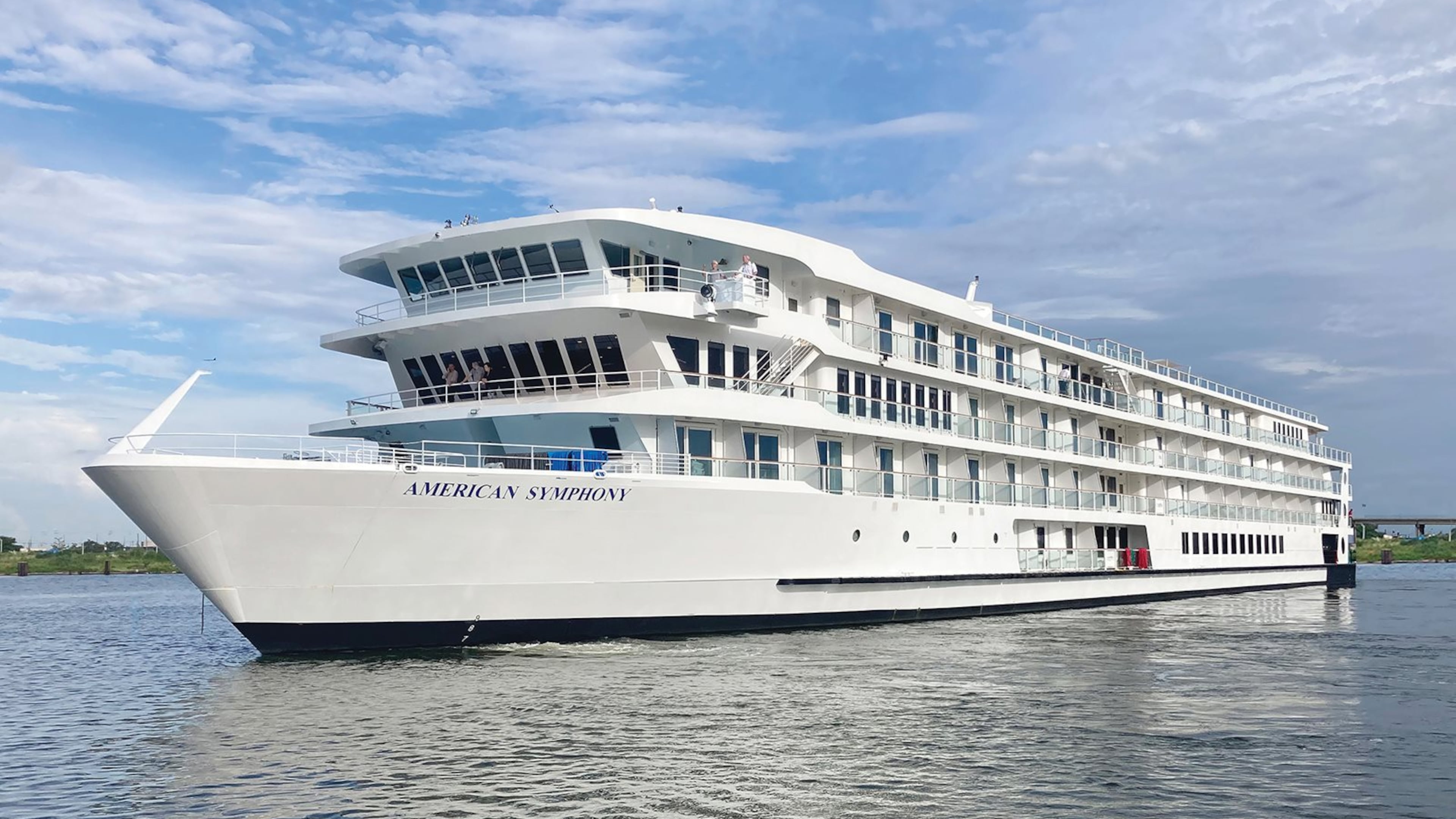 The 180-passenger American Symphony is a modern riverboat that sailed American Cruise Lines' inaugural Gulf Coast cruise. (Courtesy of American Cruise Lines)