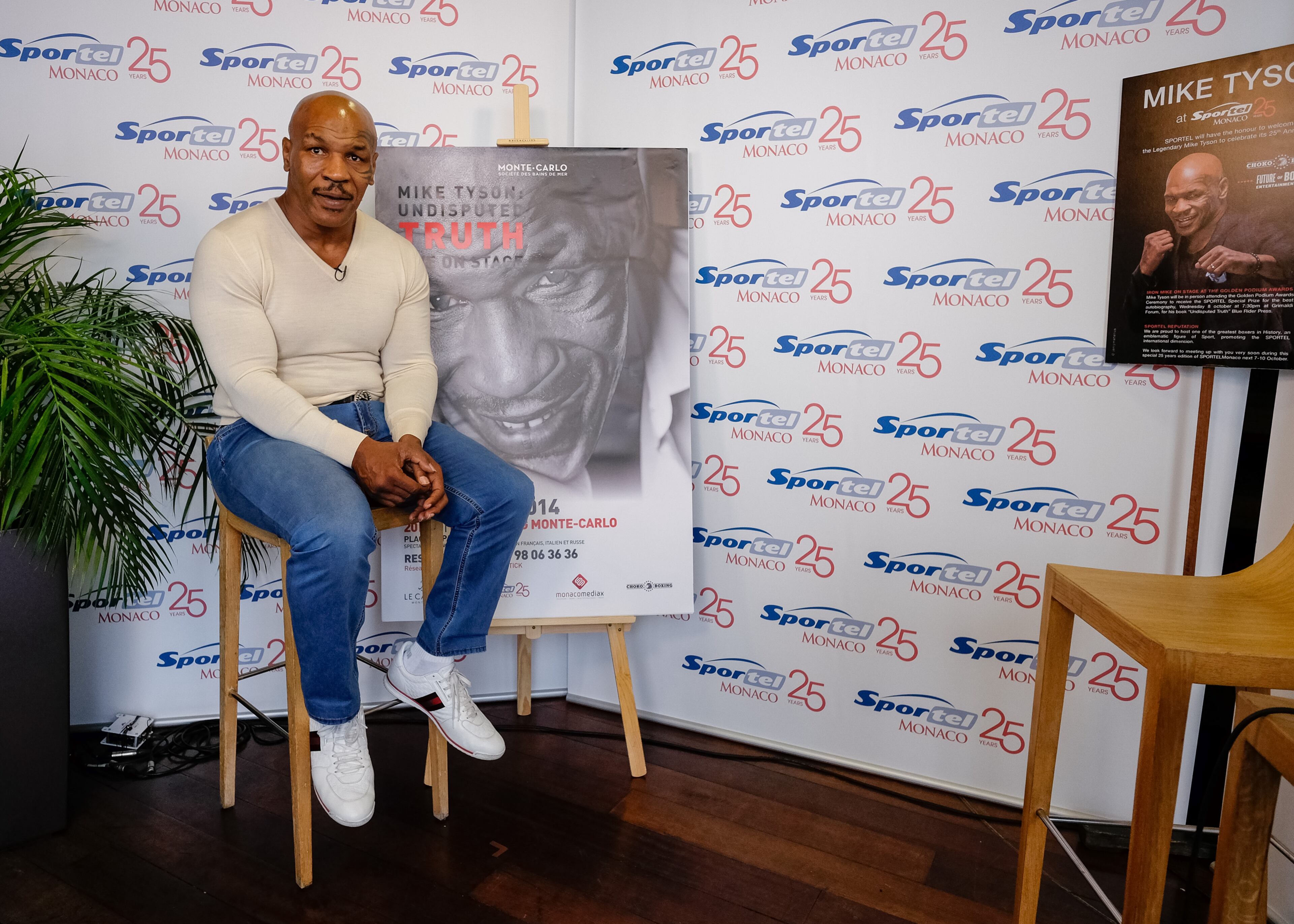Mike Tyson attends the Sportel, the World Sports Content Media Convention at Grimaldi Forum on October 7, 2014 in Monaco, Monaco. (Photo by Didier Baverel/Getty Images)