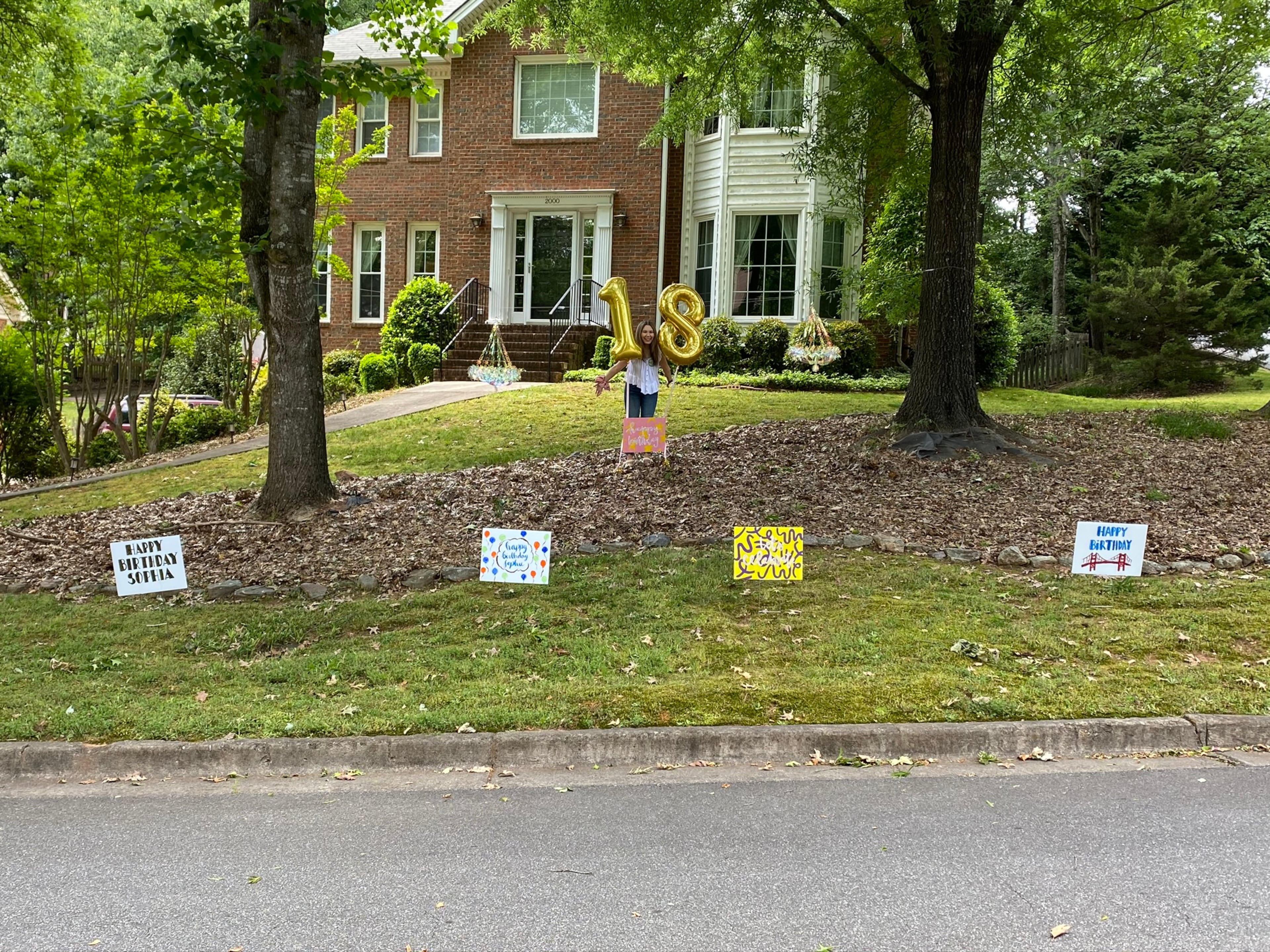 Sophia Woodrow celebrates a socially-distanced 18th birthday.