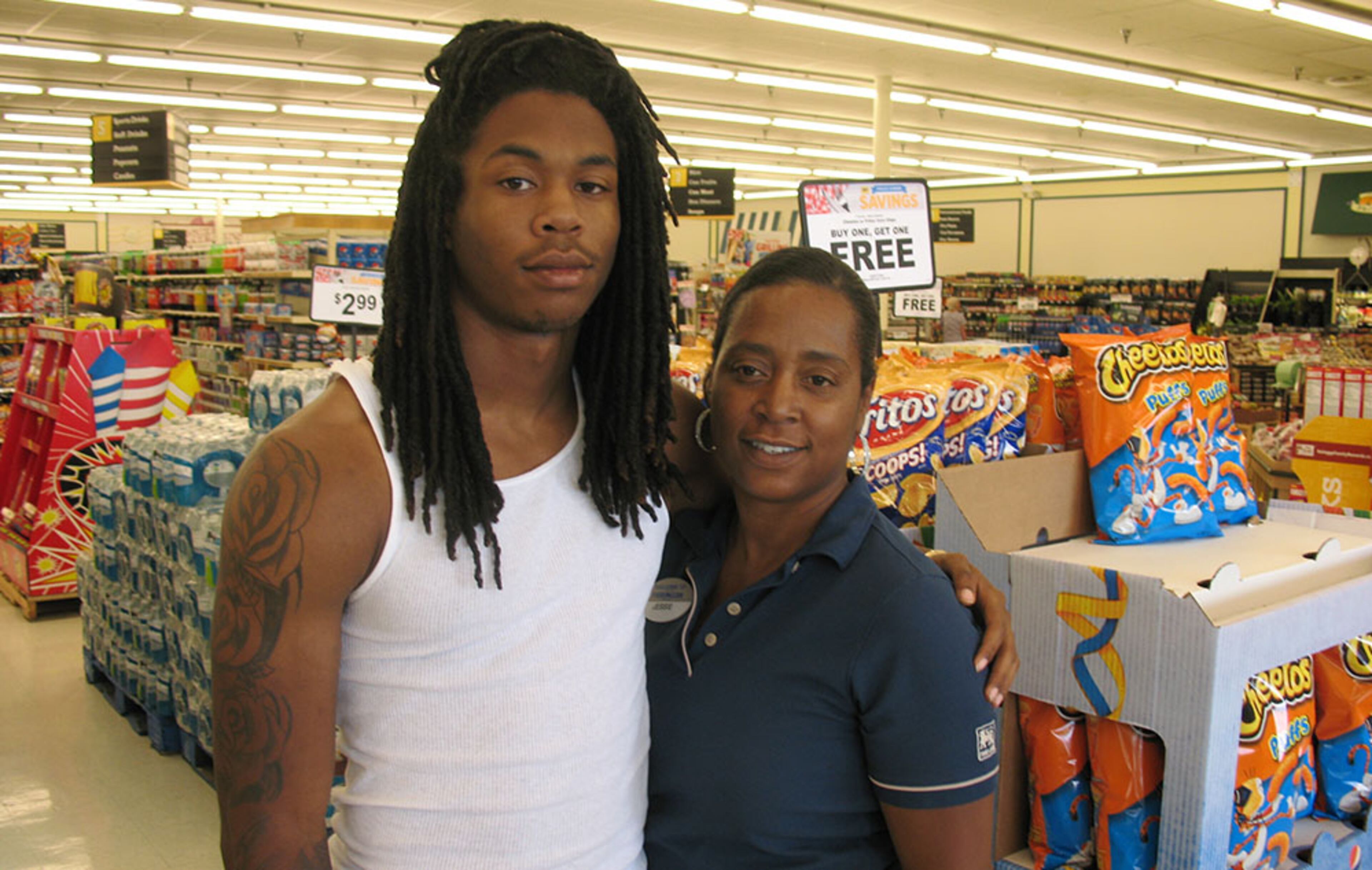As Jessie Briscoe's only child, Juwuan, is extremely close to his mother. Ms. Briscoe, who works as a cashier at Food Lion, was "emotional" about her son moving so far away to Georgia. But she vows to drive down to Athens for all of his home games each fall.
