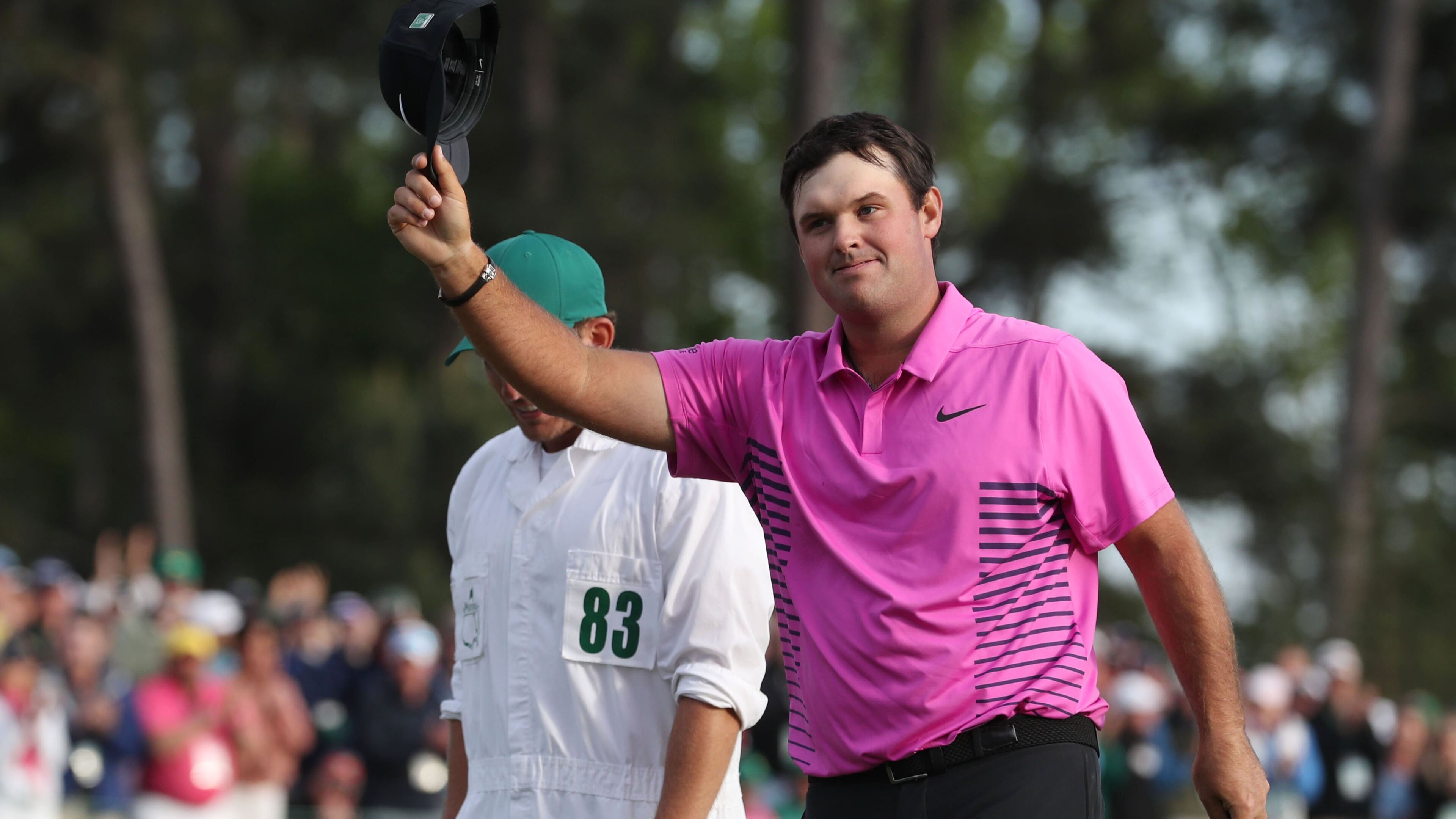 Patrick Reed acknowledges the crowd after he won the the Masters at Augusta National Golf Club on Sunday.