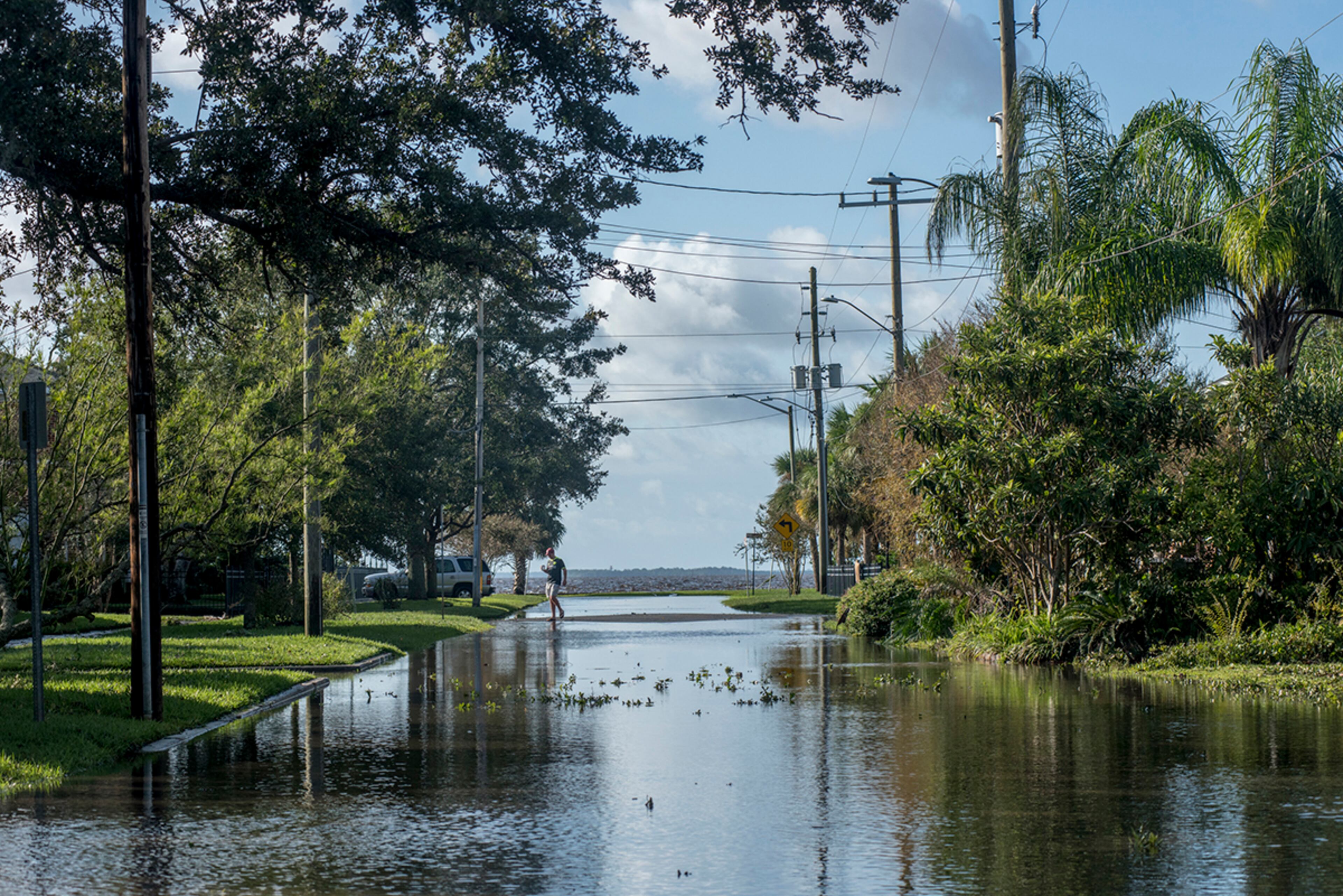 Jacksonville, Fla.: Flooding in the Riverside neighborhood in Jacksonville, a day after Hurricane Irma, in Jacksonville, Fla., Sept. 12, 2017. Downgraded to a tropical depression, Irma left Florida in shambles as it moved into Georgia, Alabama and the Carolinas. (Johnny Milano/The New York Times)