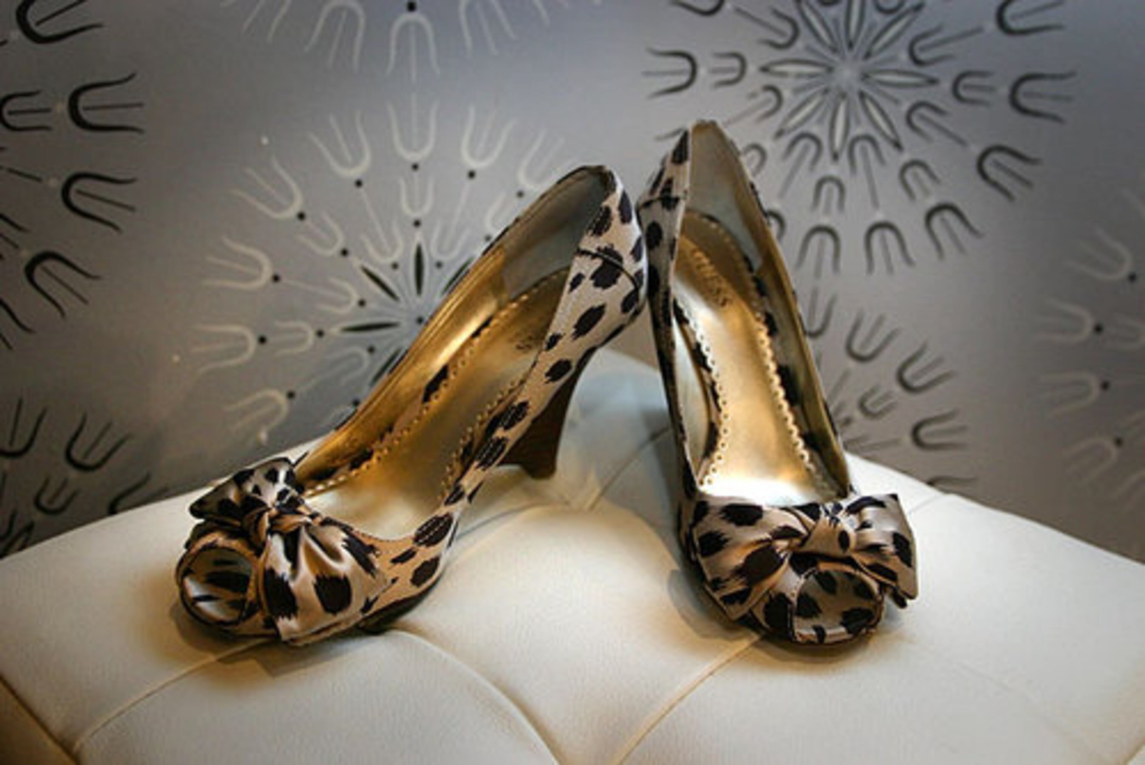 See -- she really does like her her shoes. Pictured are shoes from Guess.