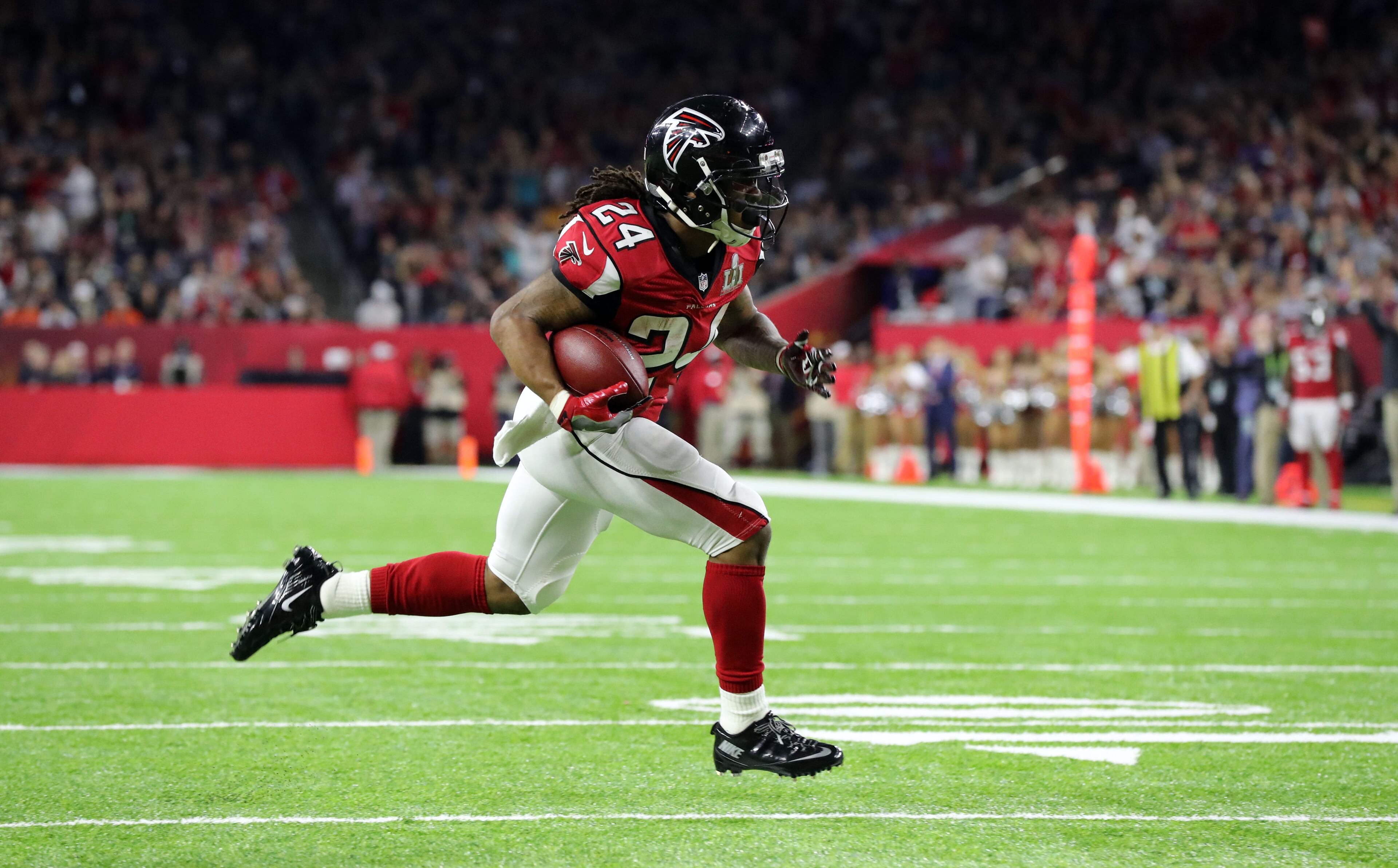 No. 1 -- Devonta's dive: Falcons running back Devonta Freeman heads toward the end zone for a touchdown .....